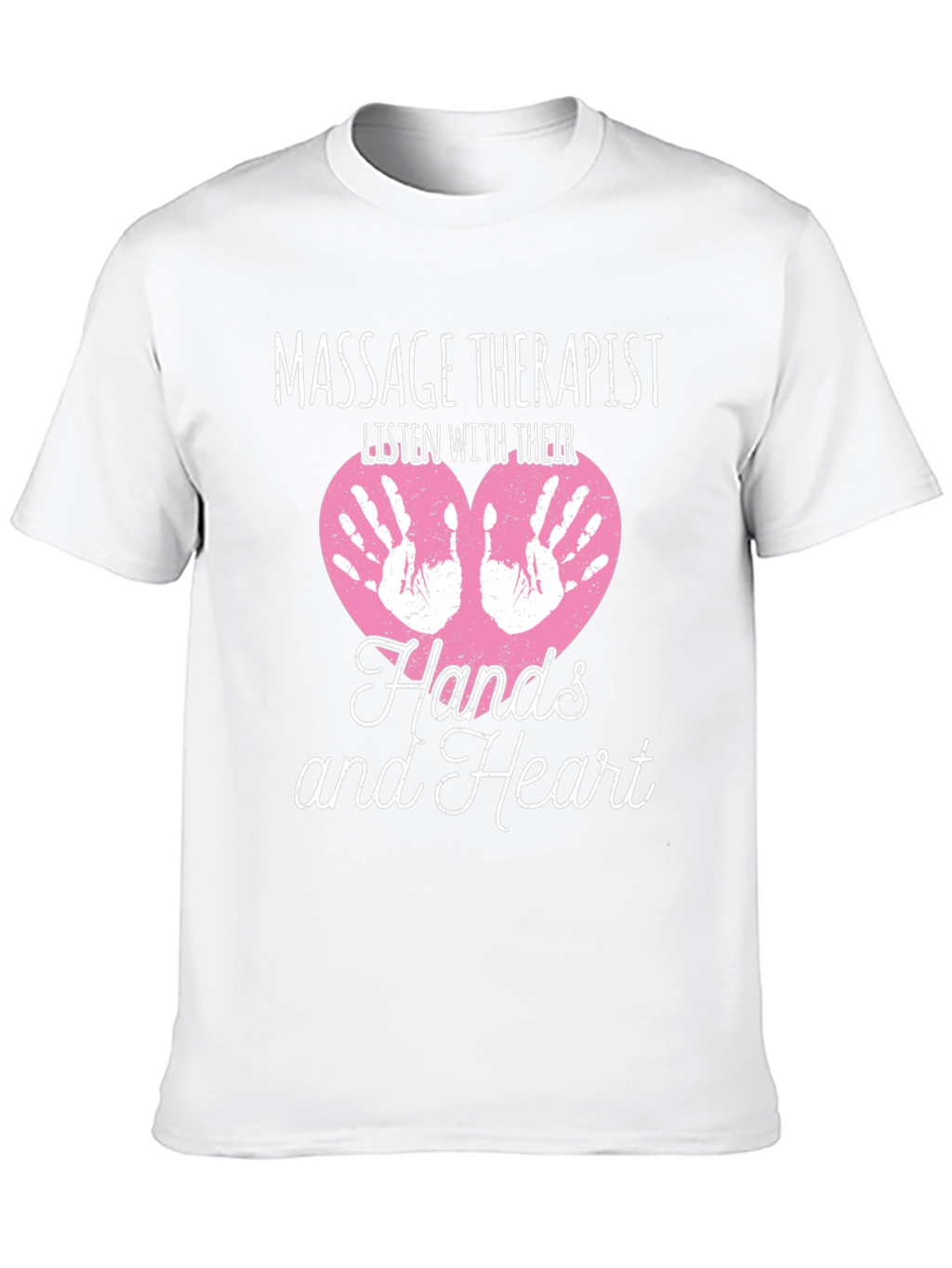 Massage Therapist Hands and Heart Graphic Tee