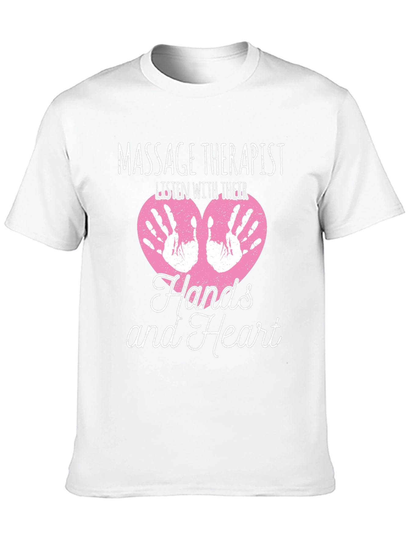 Massage Therapist Hands and Heart Graphic Tee