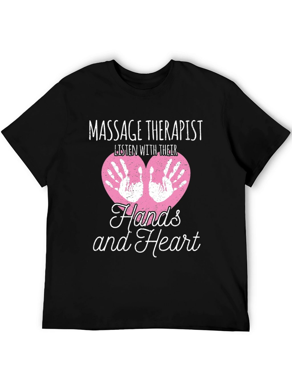 Massage Therapist Hands and Heart Graphic Tee