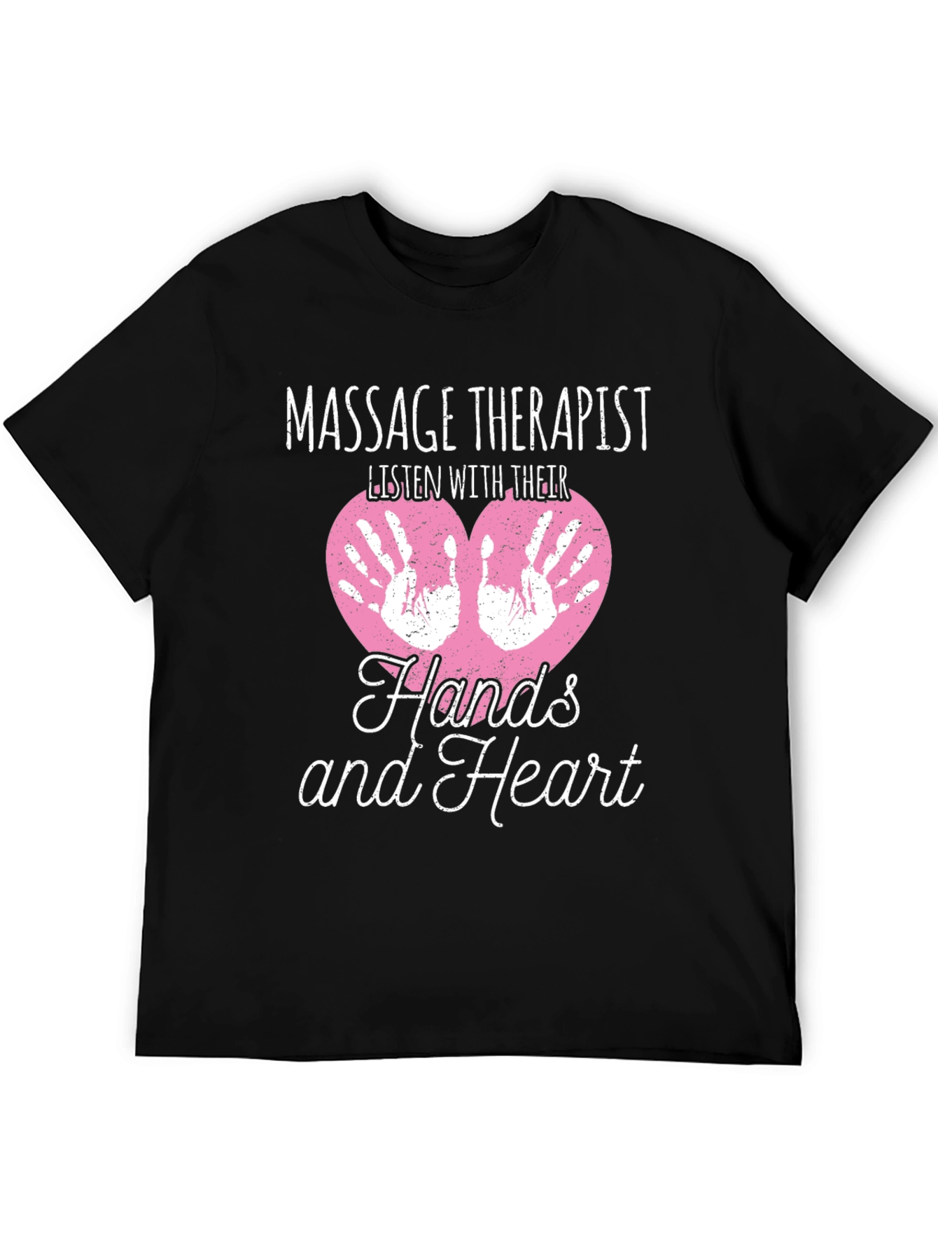 Massage Therapist Hands and Heart Graphic Tee