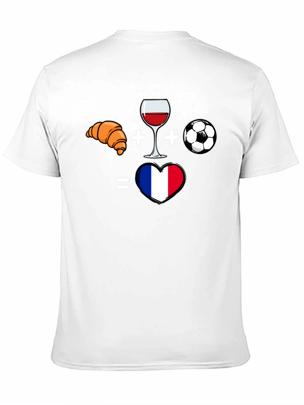 France Love T-Shirt - Croissant Wine Soccer