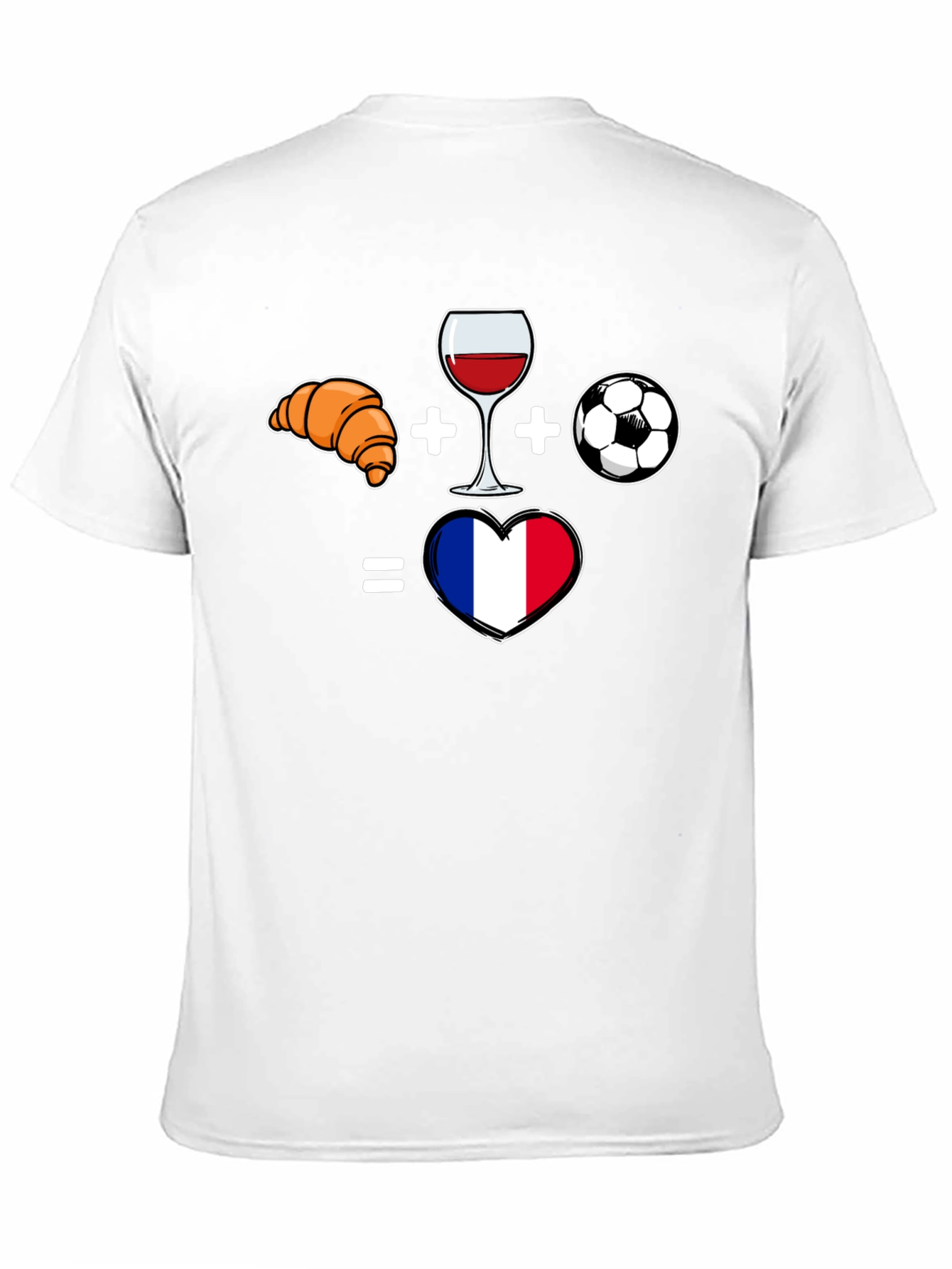 France Love T-Shirt - Croissant Wine Soccer