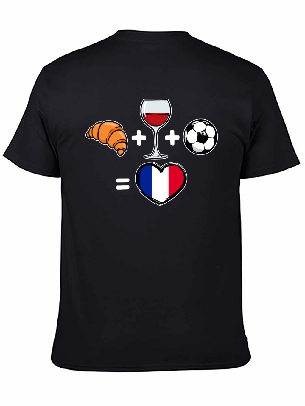 France Love T-Shirt - Croissant Wine Soccer