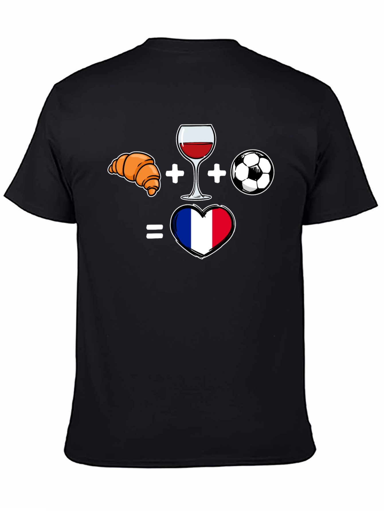 France Love T-Shirt - Croissant Wine Soccer