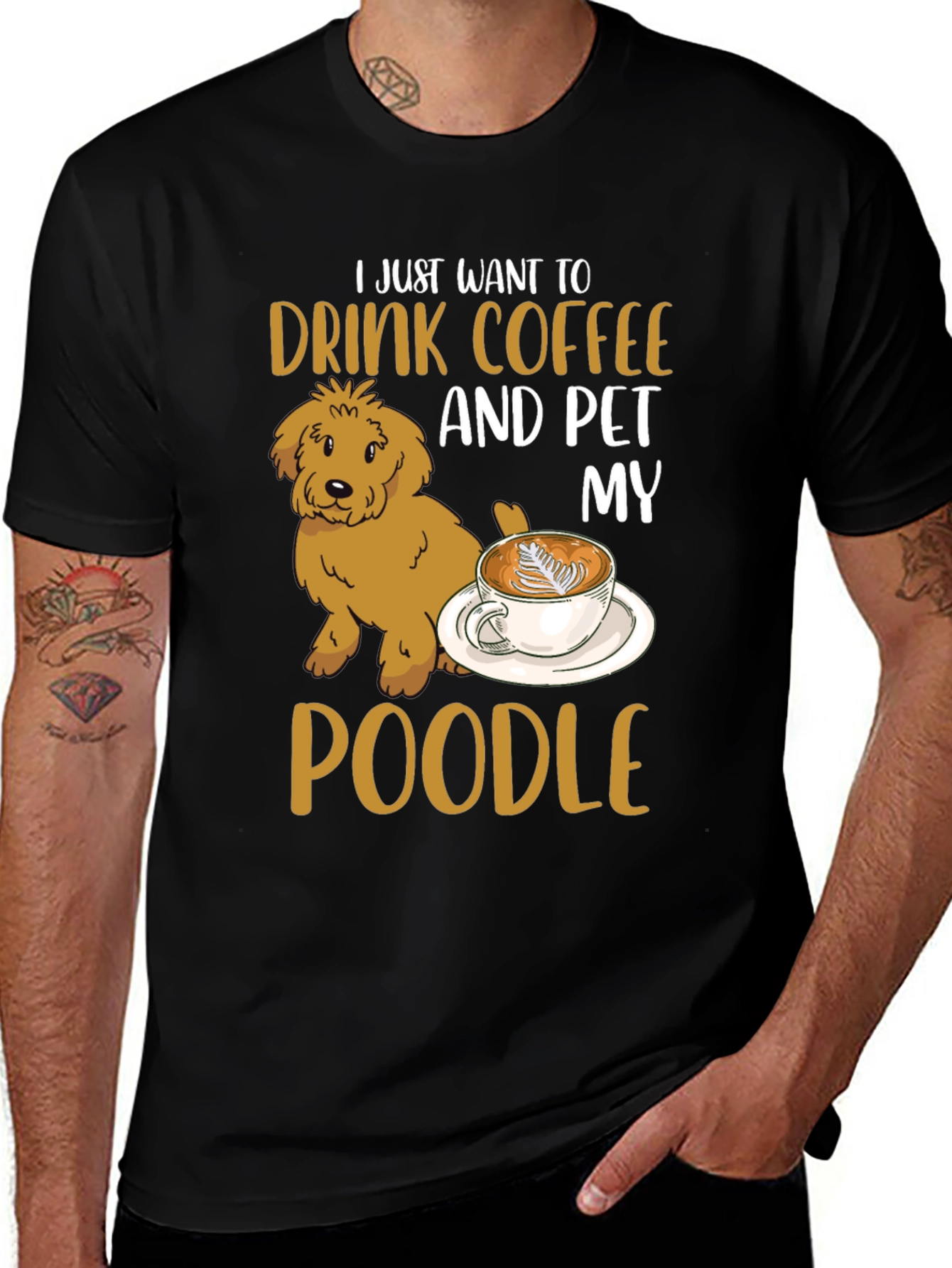 Drink Coffee & Pet My Poodle T-Shirt