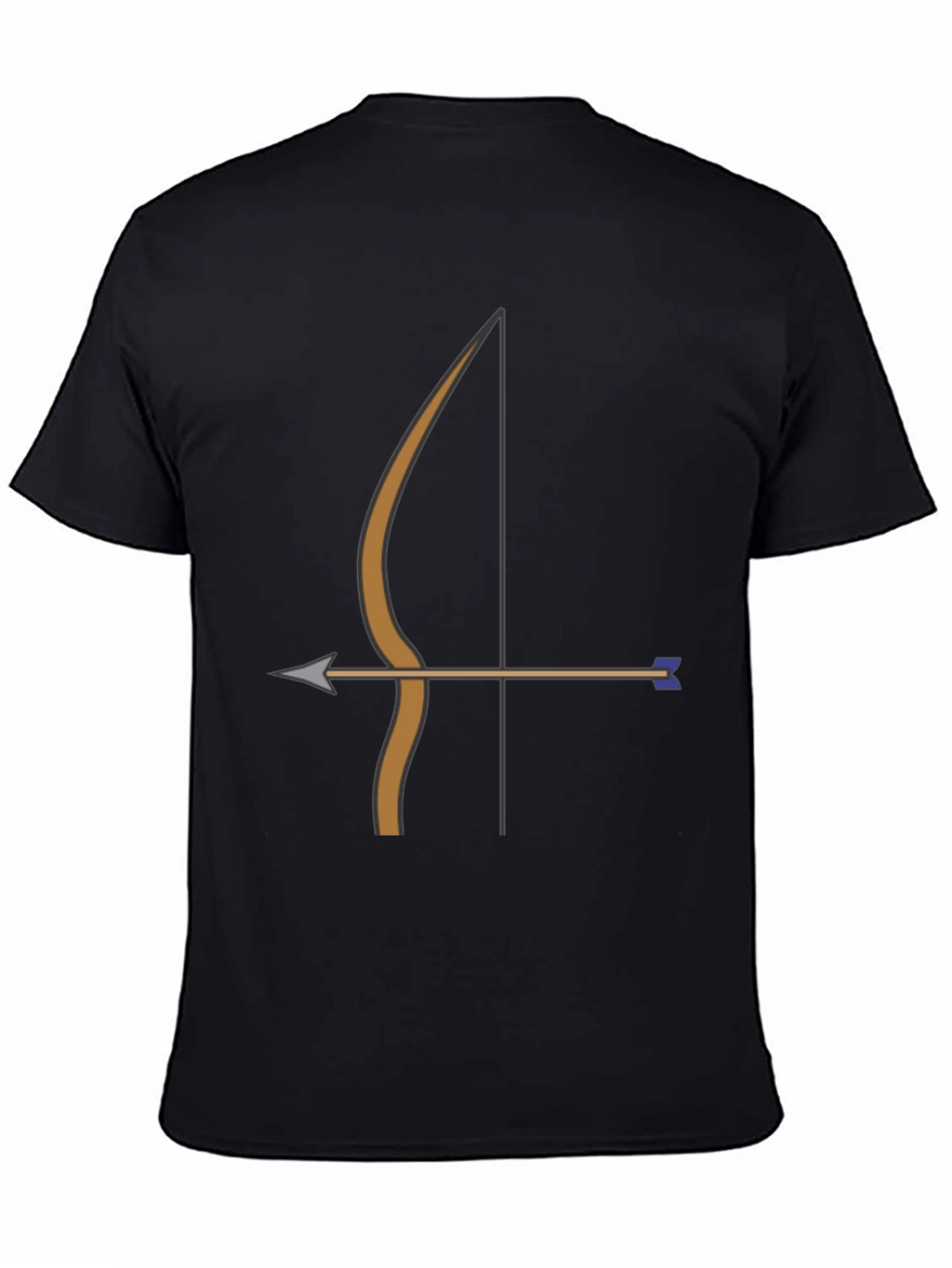 Archery Bow Arrow Graphic Tee | Black Casual T-Shirt