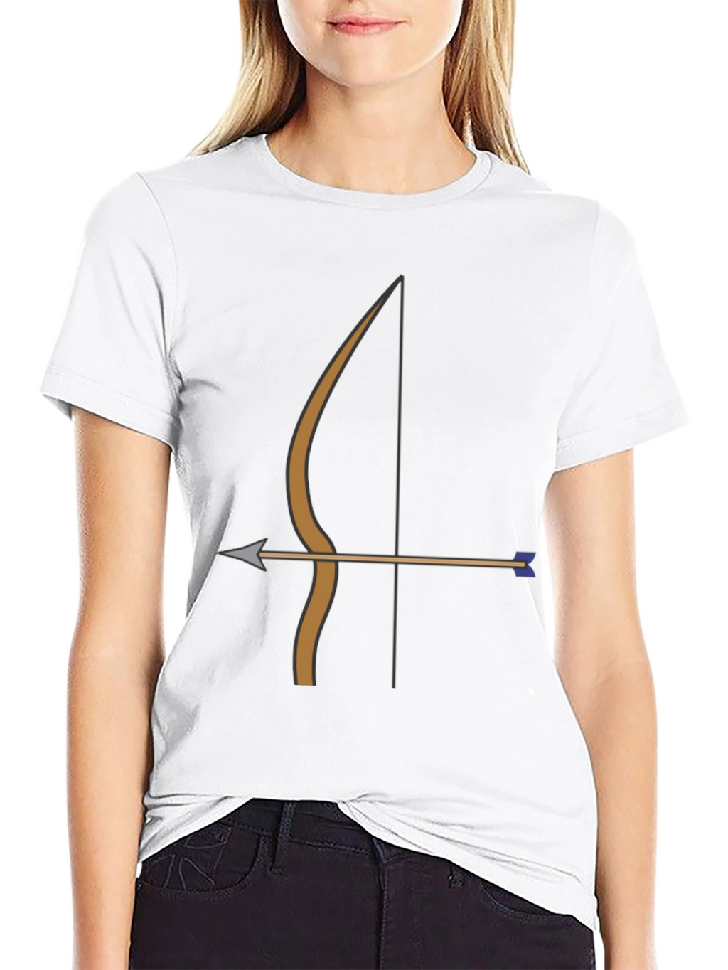 Archery Bow Arrow Graphic Tee | Black Casual T-Shirt
