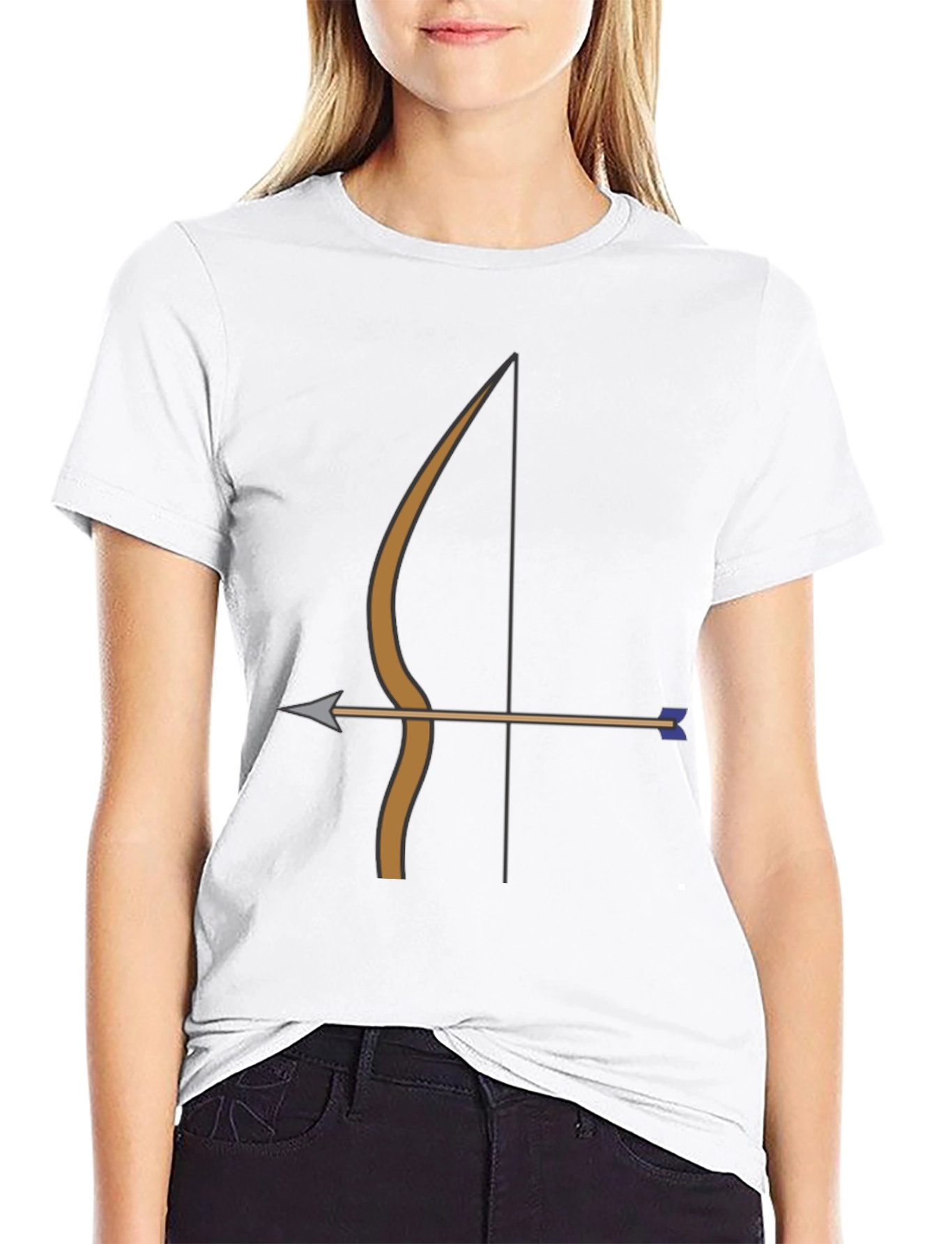 Archery Bow Arrow Graphic Tee | Black Casual T-Shirt