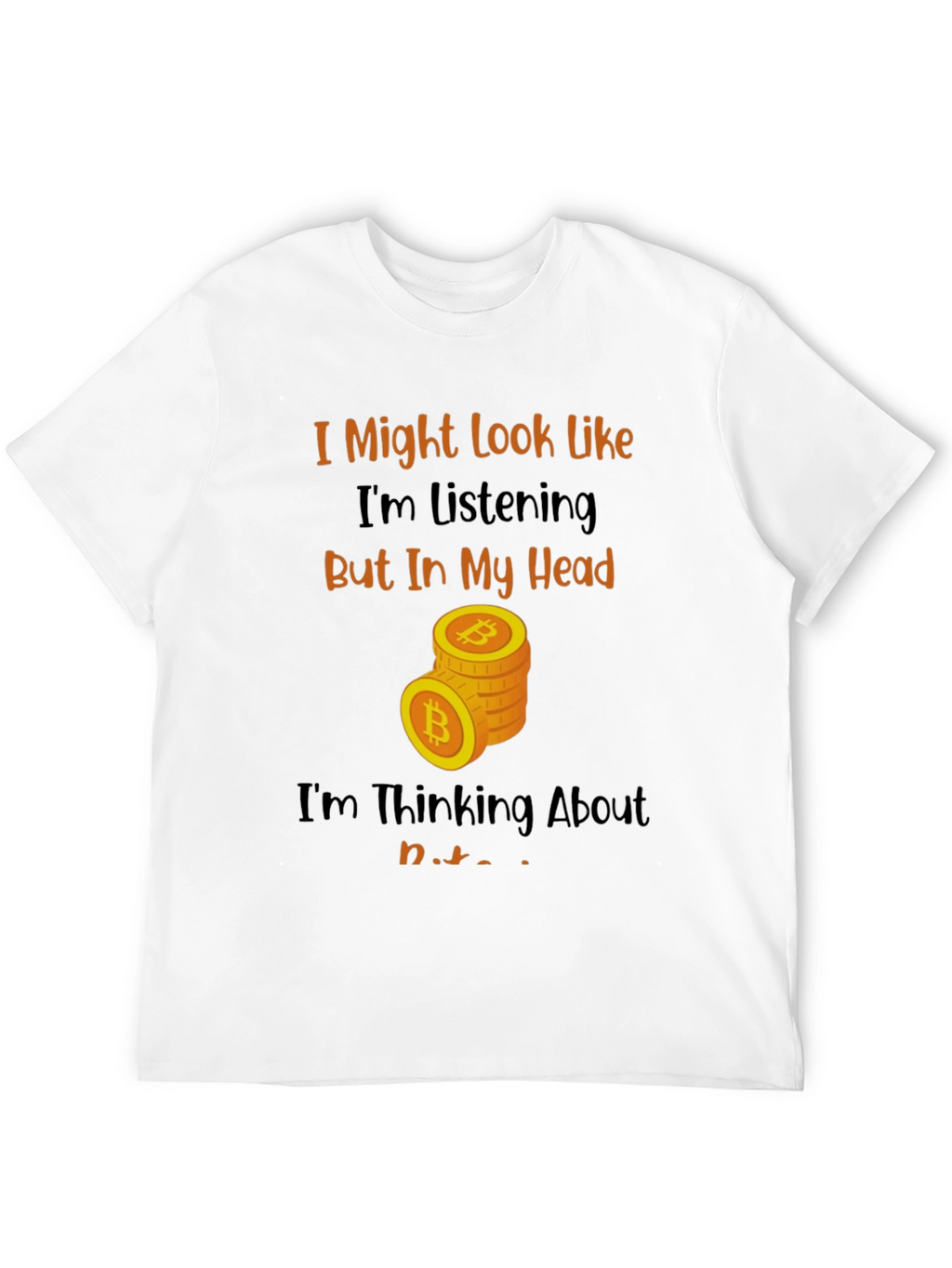 Bitcoin Thinking Funny T-Shirt