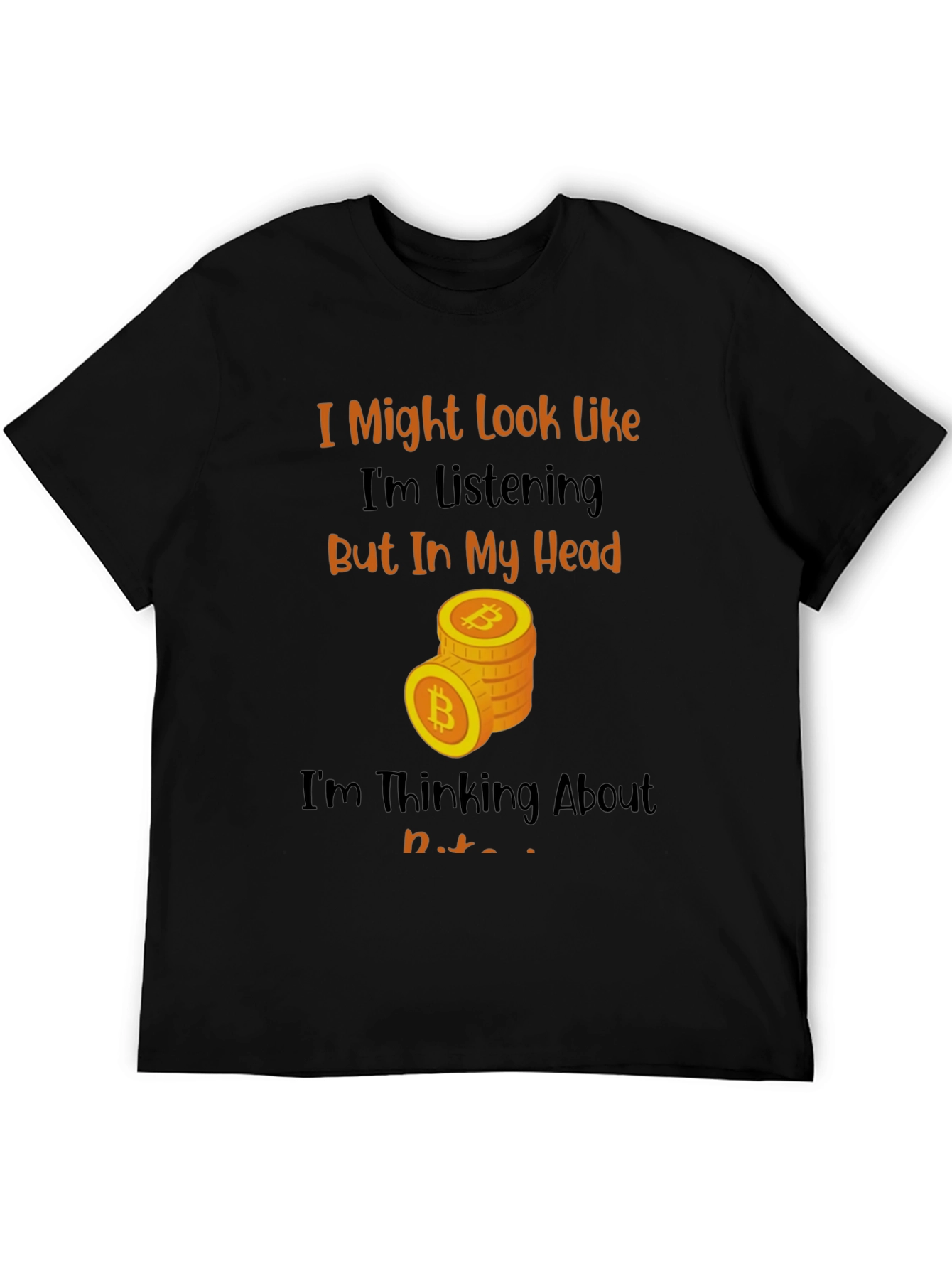 Bitcoin Thinking Funny T-Shirt