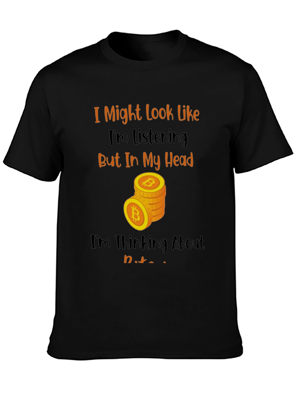 Bitcoin Thinking Funny T-Shirt