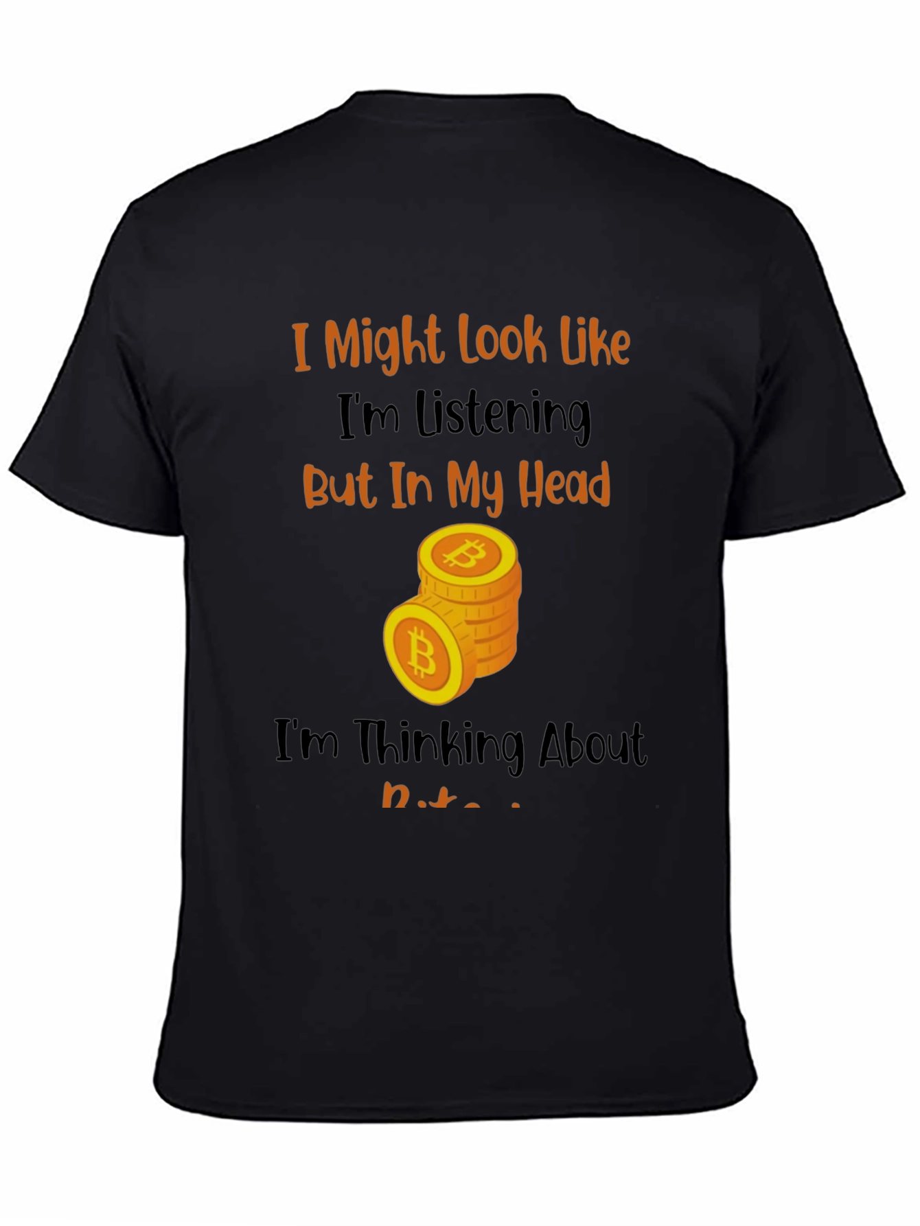 Bitcoin Thinking Funny T-Shirt
