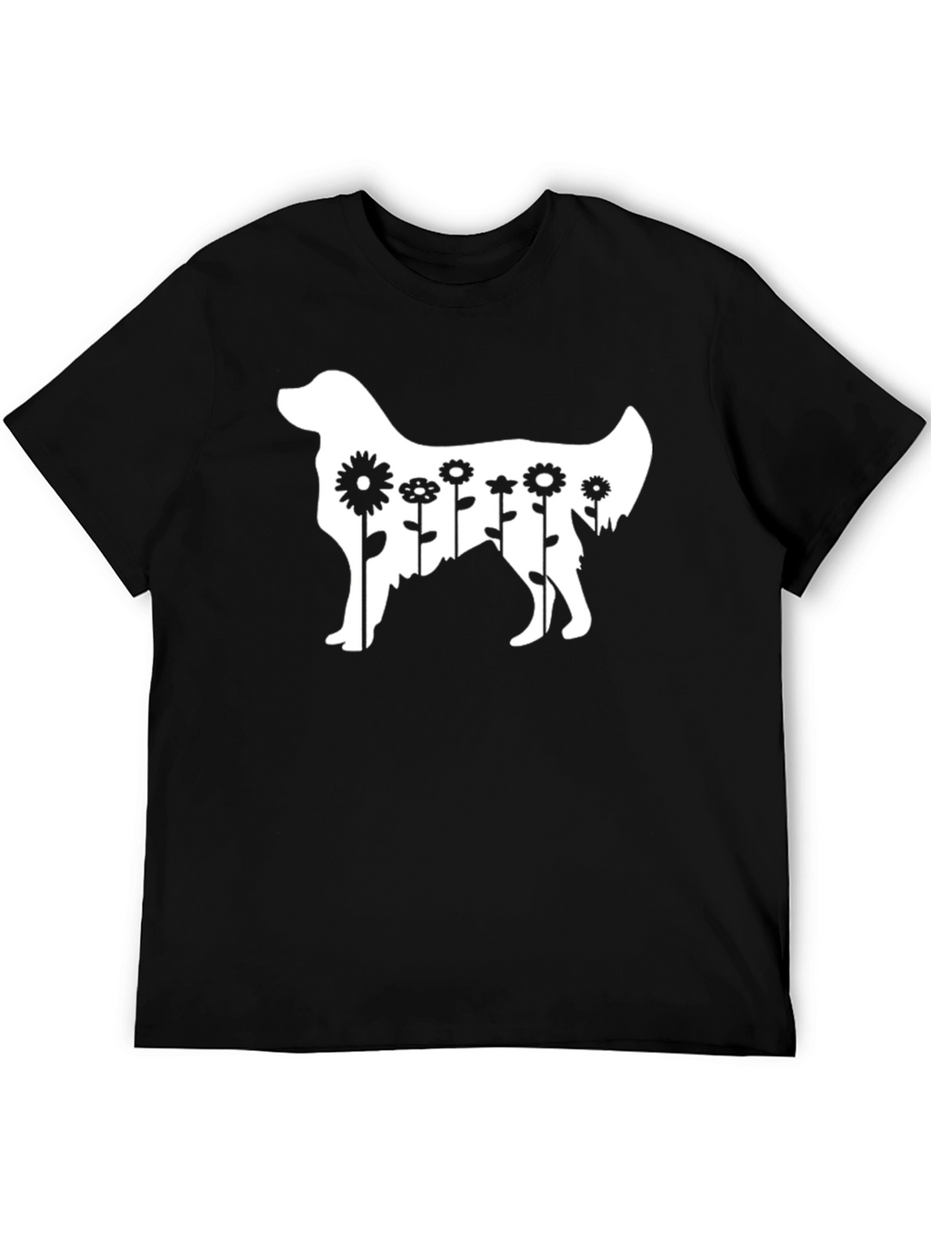 Dog & Flowers Graphic Tee