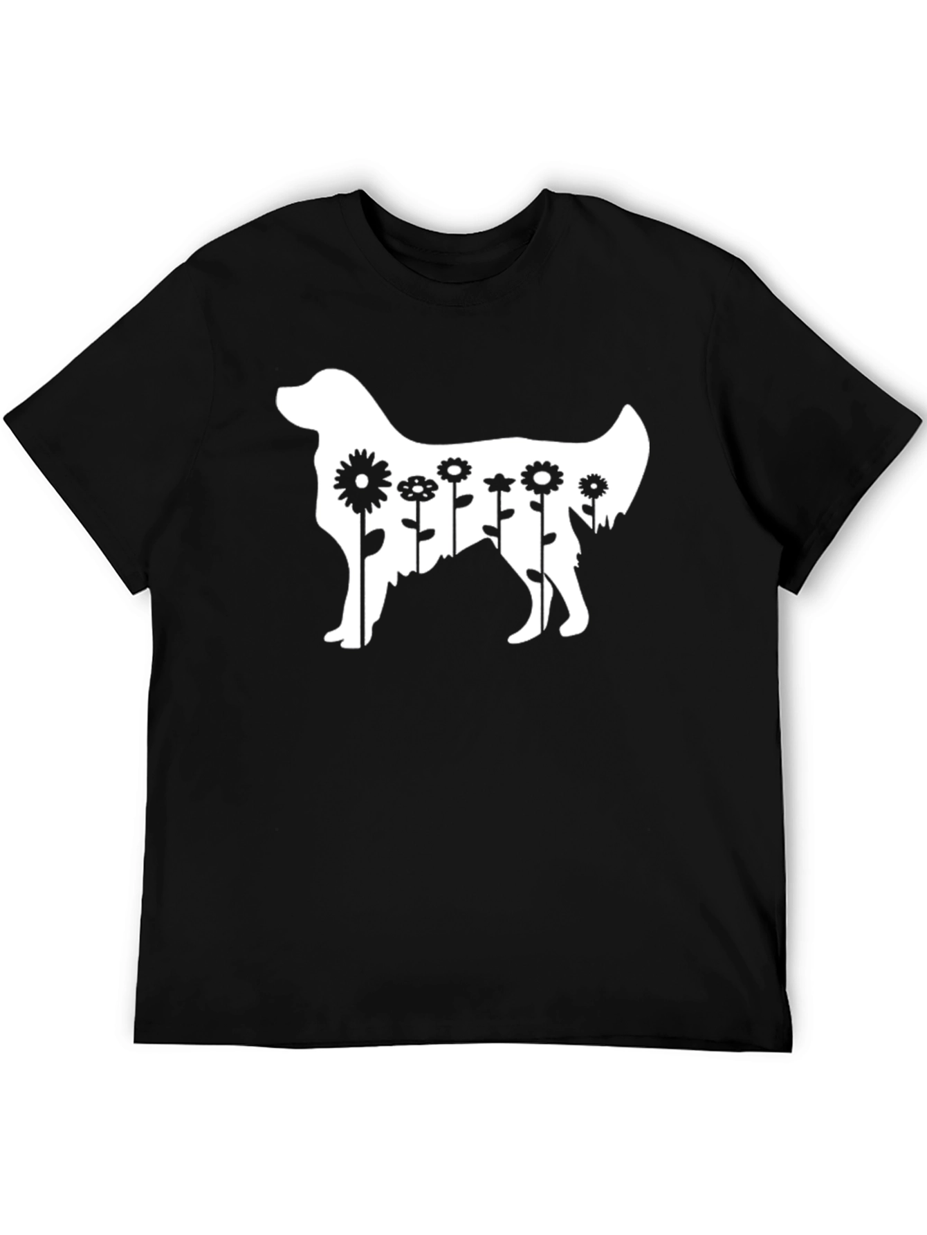 Dog & Flowers Graphic Tee