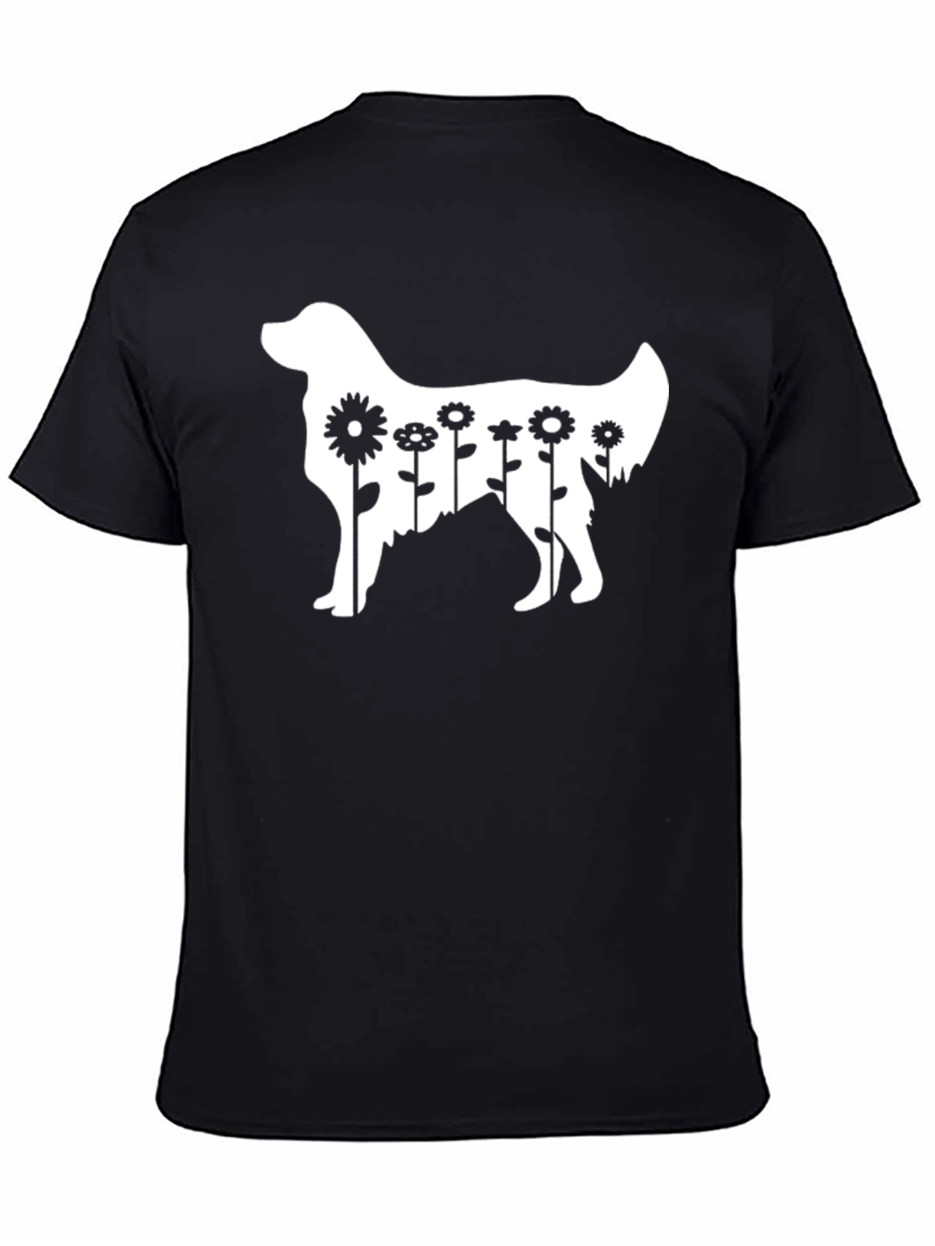 Dog & Flowers Graphic Tee