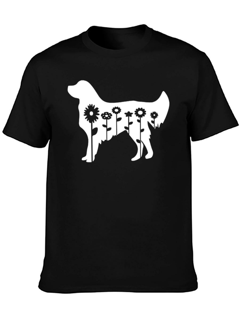 Dog & Flowers Graphic Tee