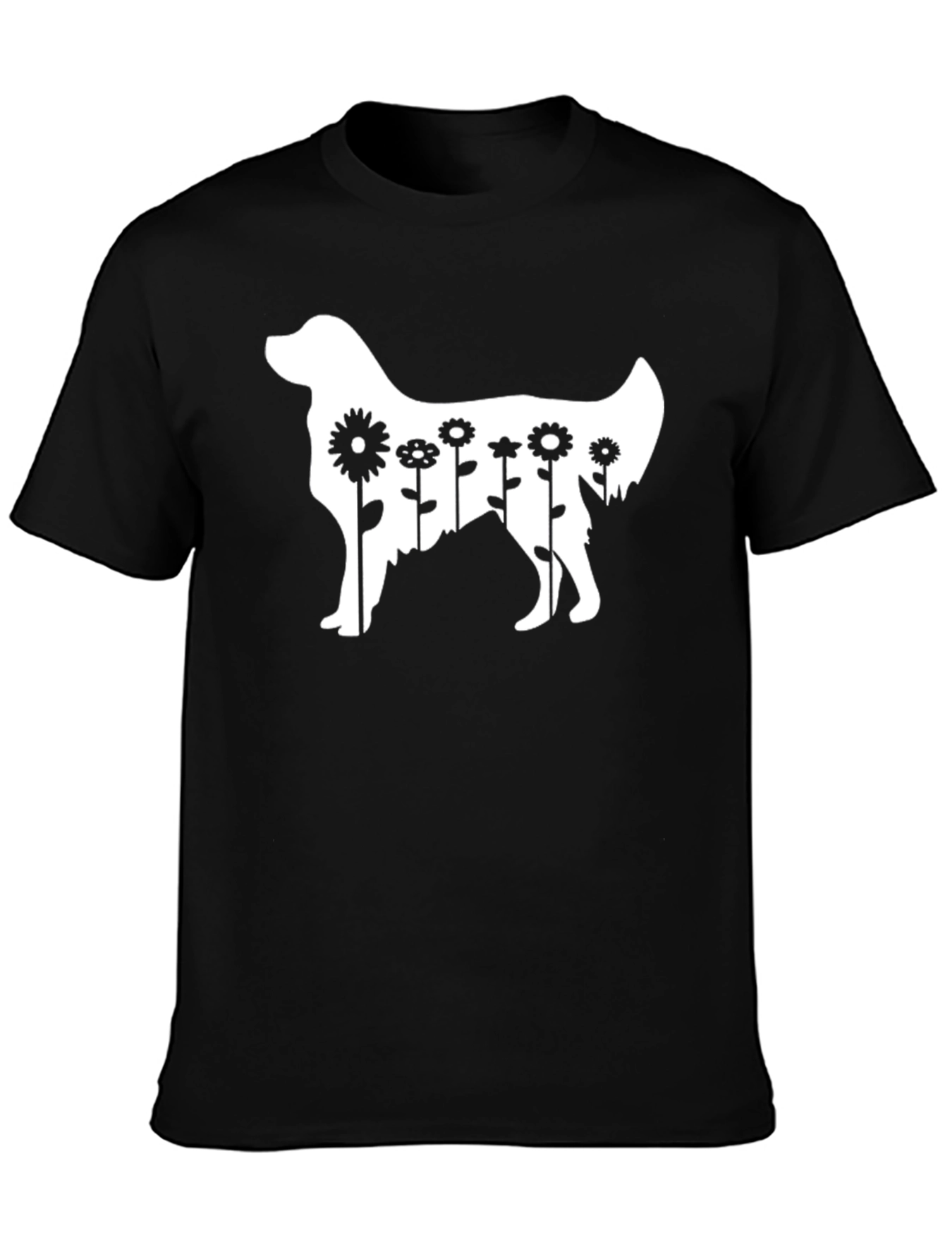 Dog & Flowers Graphic Tee