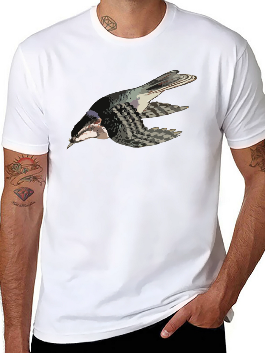 Bird Graphic Black T-Shirt