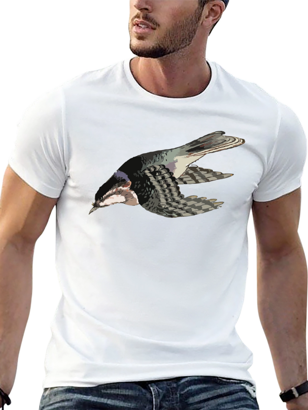 Bird Graphic Black T-Shirt