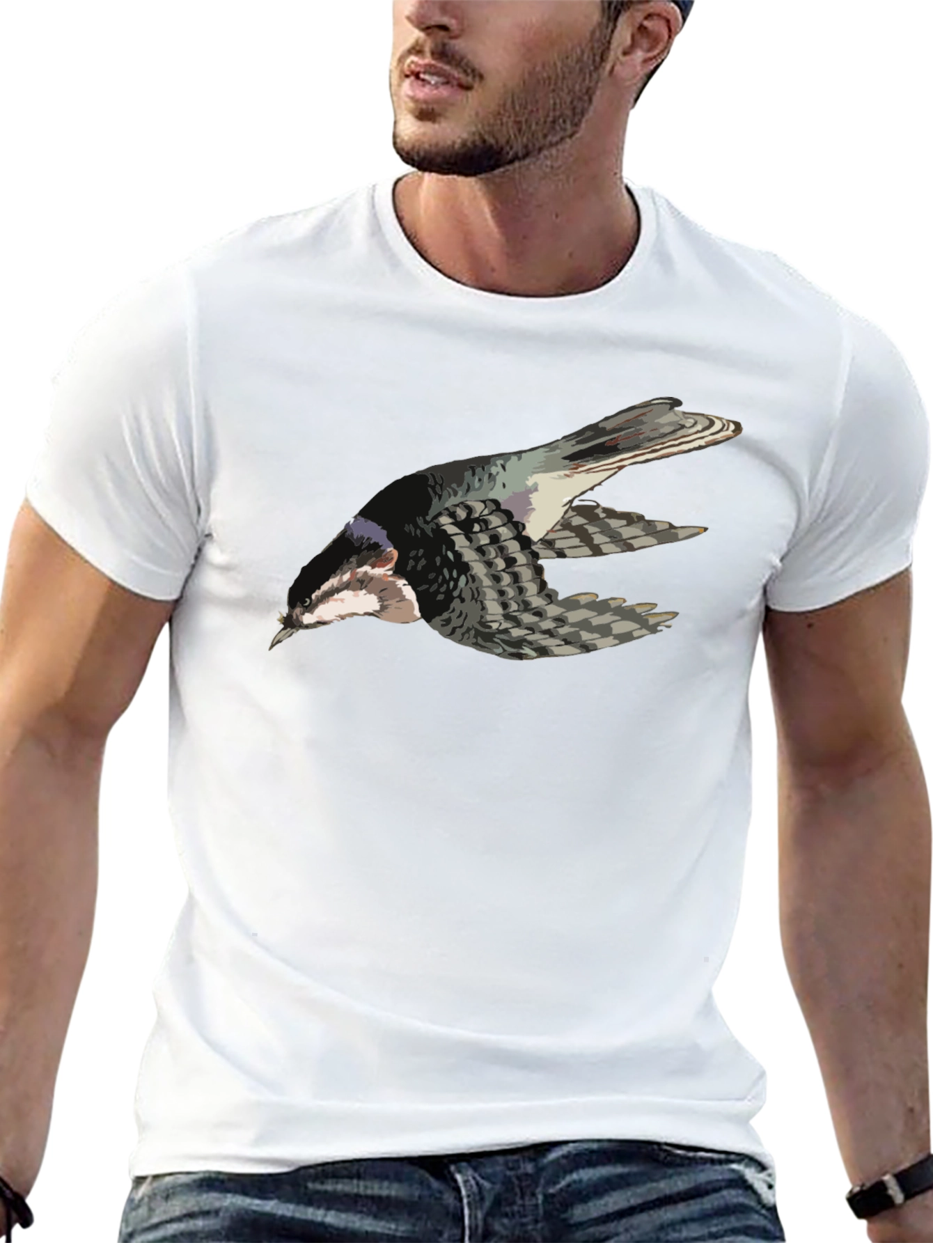 Bird Graphic Black T-Shirt