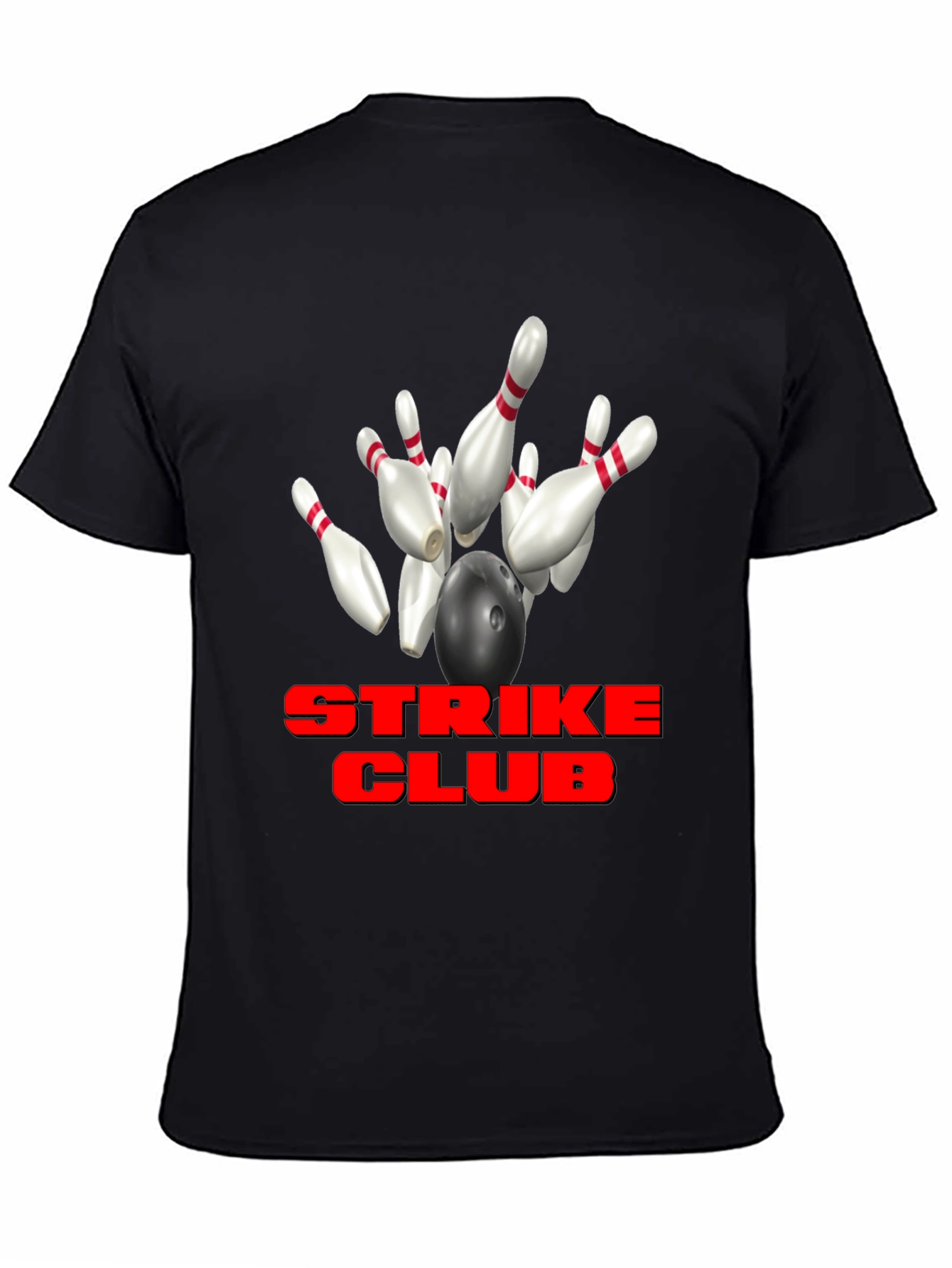Strike Club Bowling T-Shirt - Black