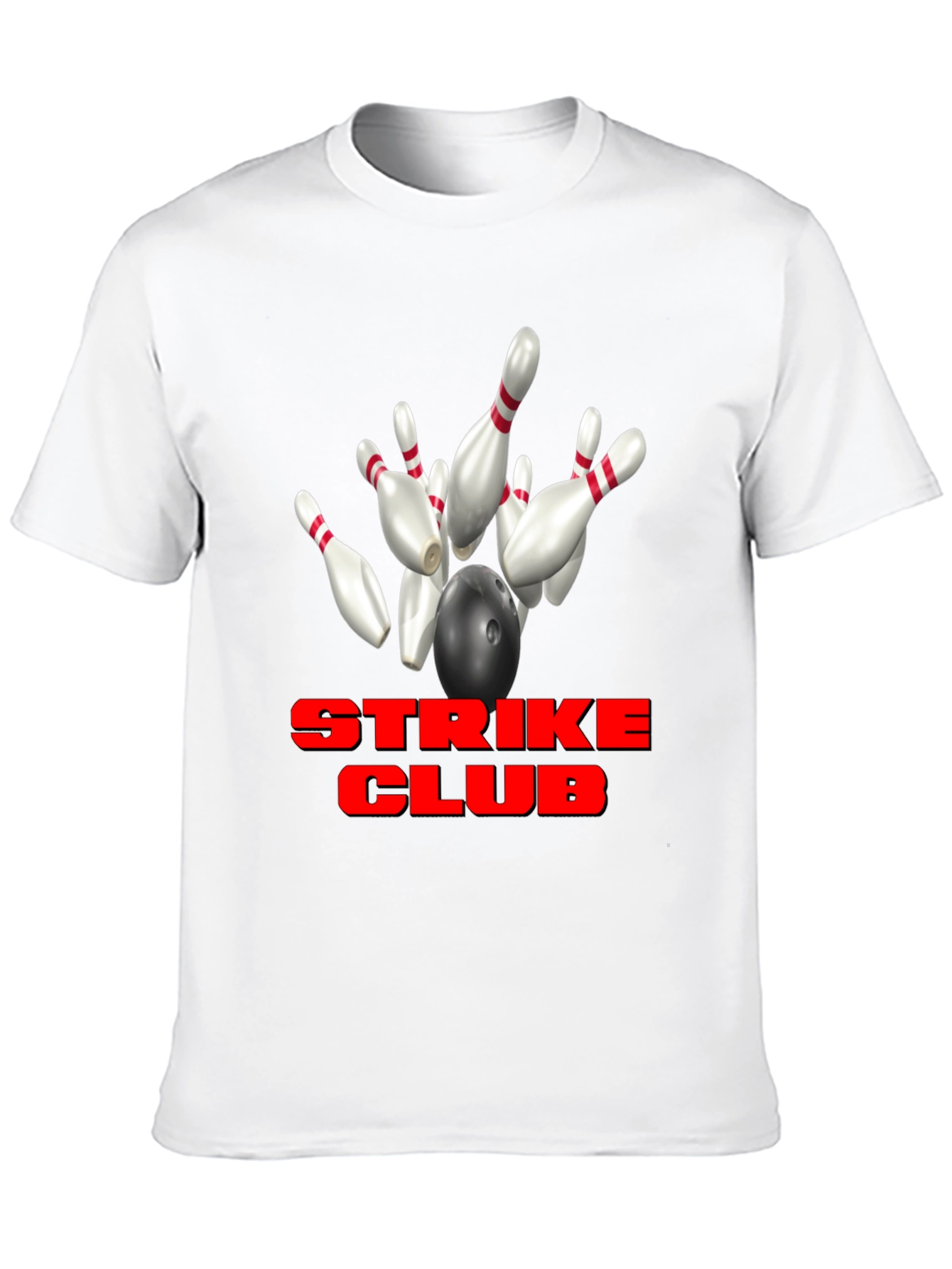 Strike Club Bowling T-Shirt - Black