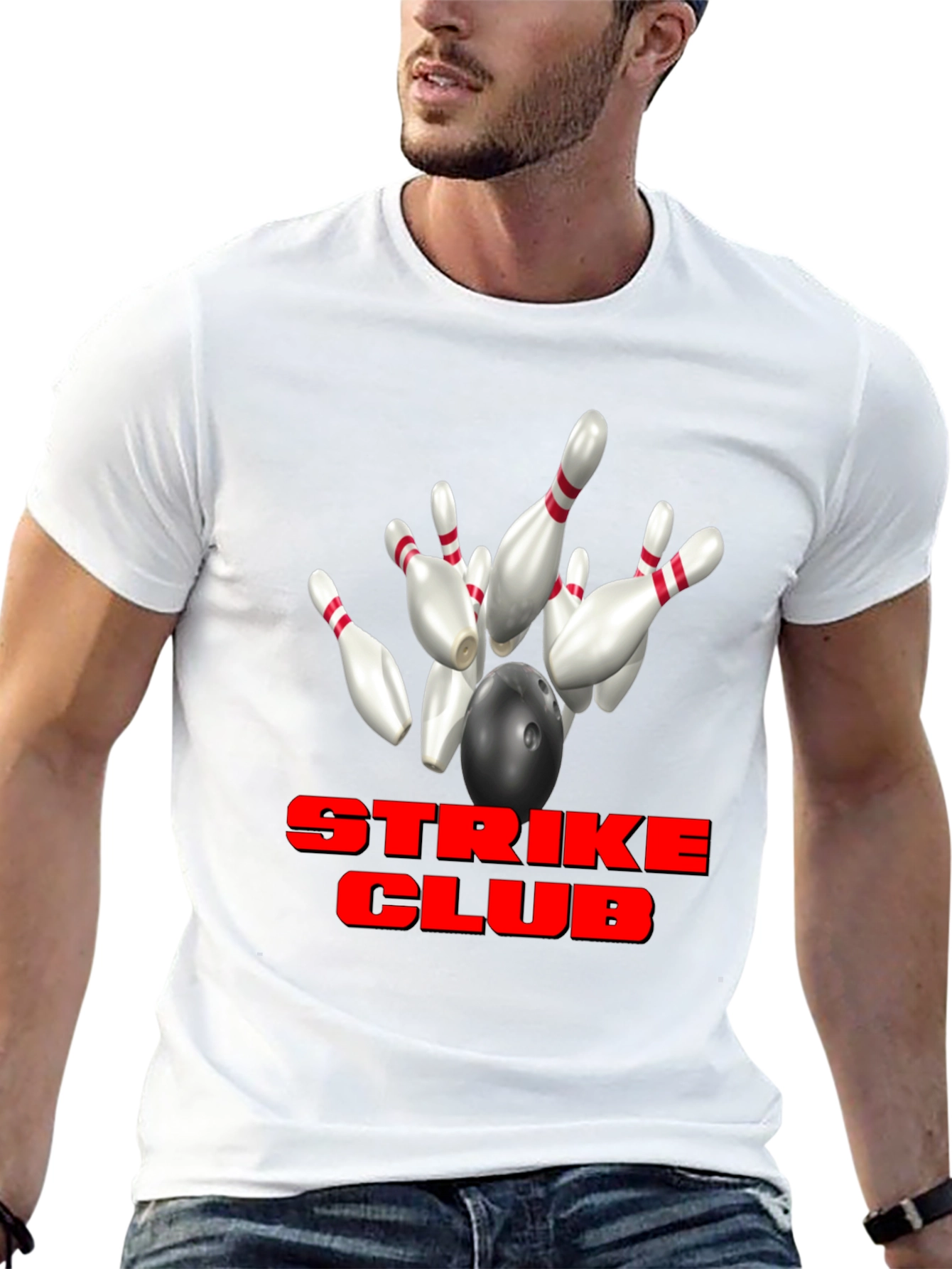Strike Club Bowling T-Shirt - Black