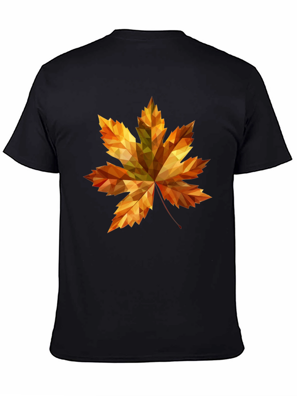 Fall Maple Leaf Graphic Tee - Stylish Black T-Shirt
