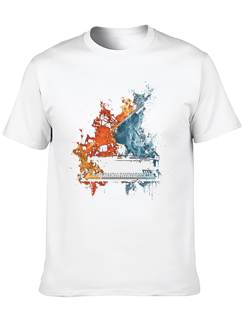 Fire and Water Piano T-Shirt