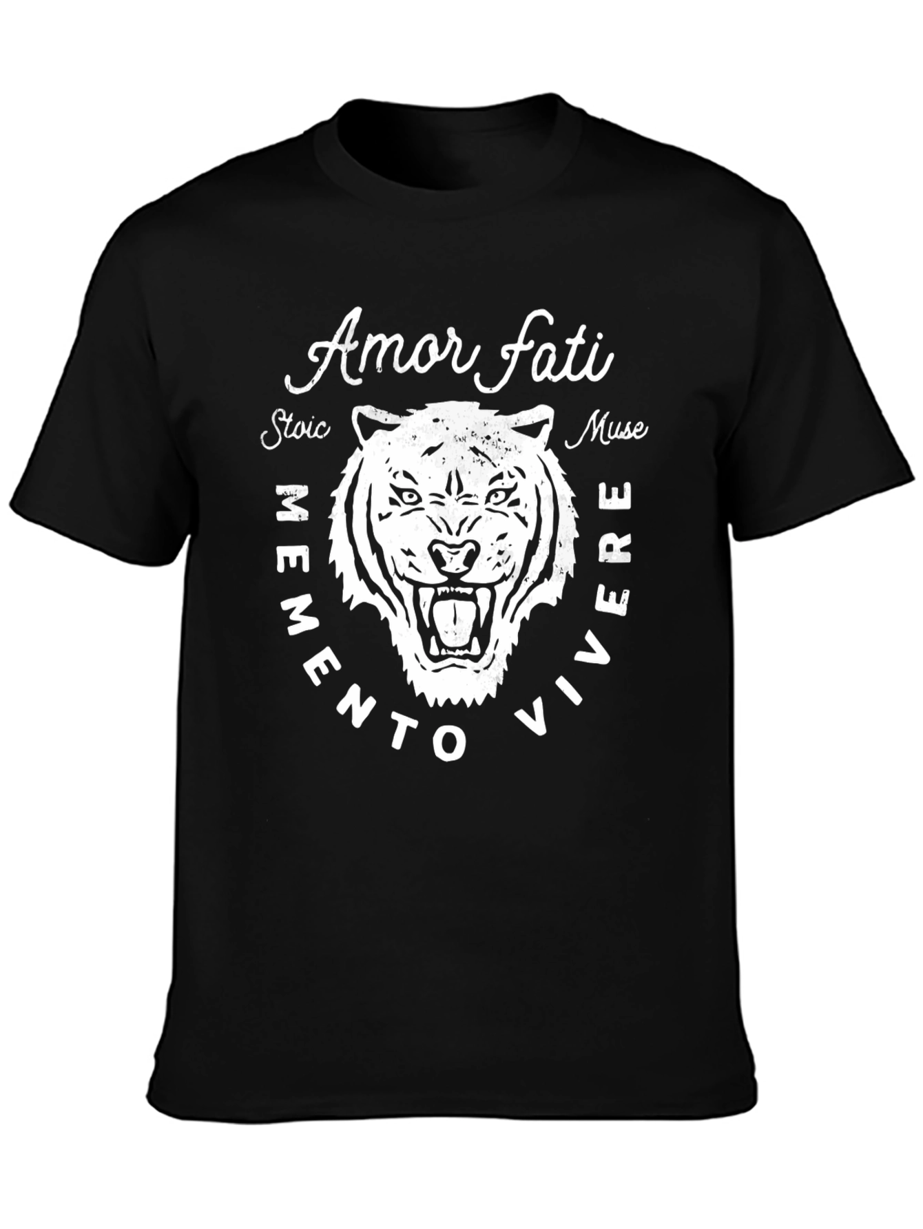Amor Fati Stoic Tiger Graphic T-Shirt