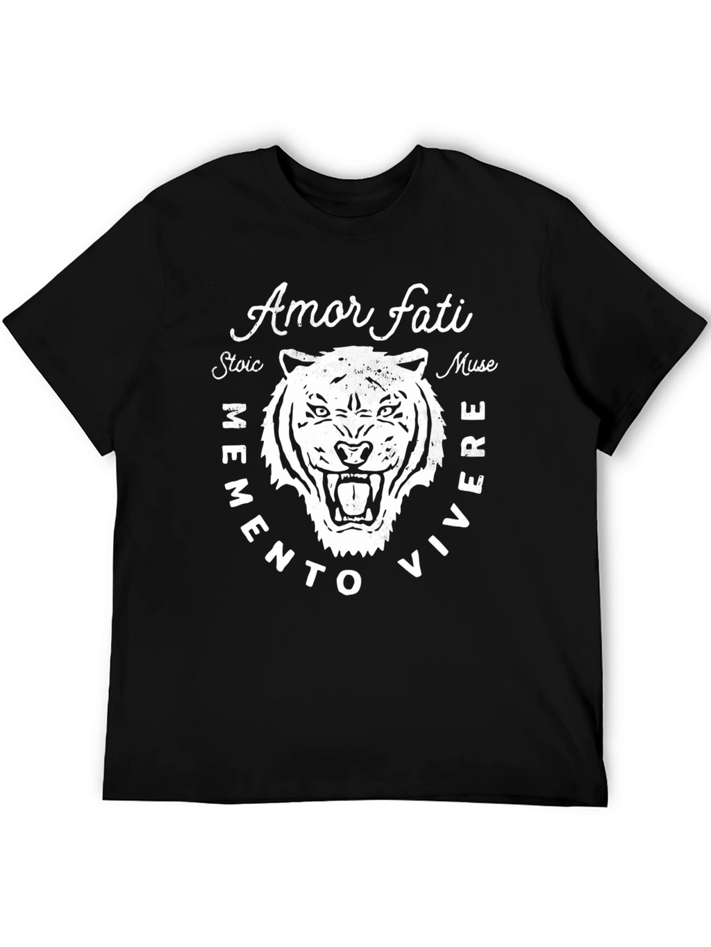 Amor Fati Stoic Tiger Graphic T-Shirt