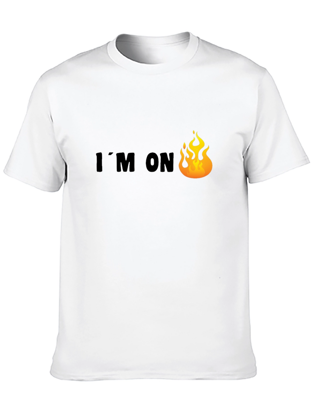 Im On Fire Graphic Tee - Black Cotton T-Shirt