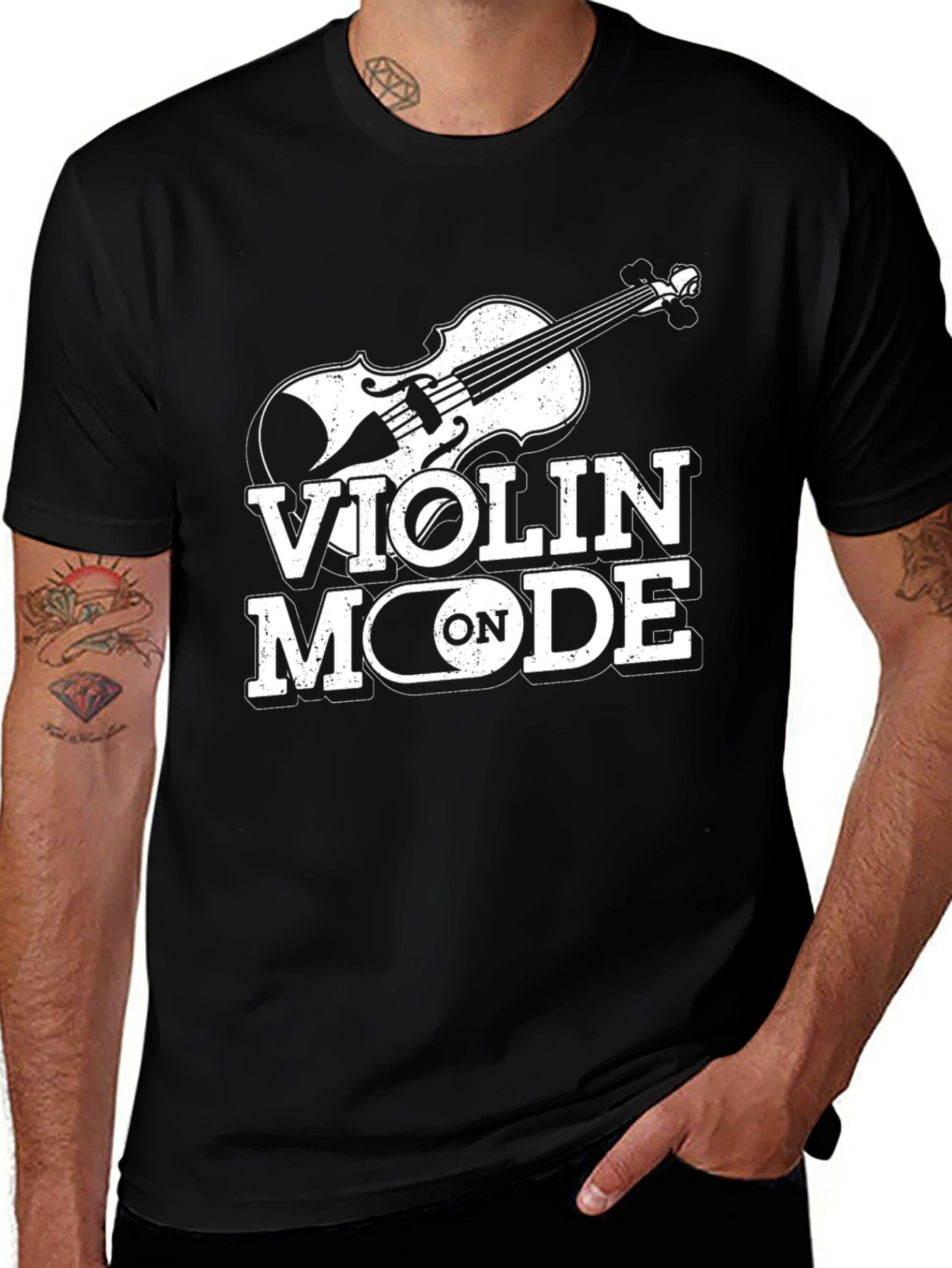 Violin Mode On - Graphic T-Shirt for Musicians