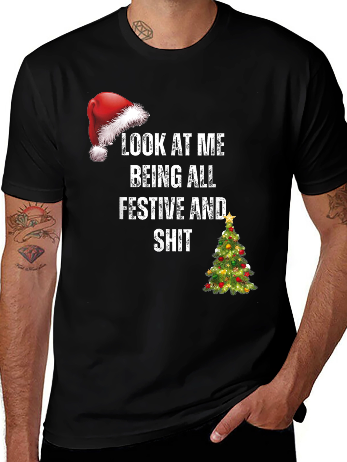 Festive Humor T-Shirt - Look At Me Being All Festive