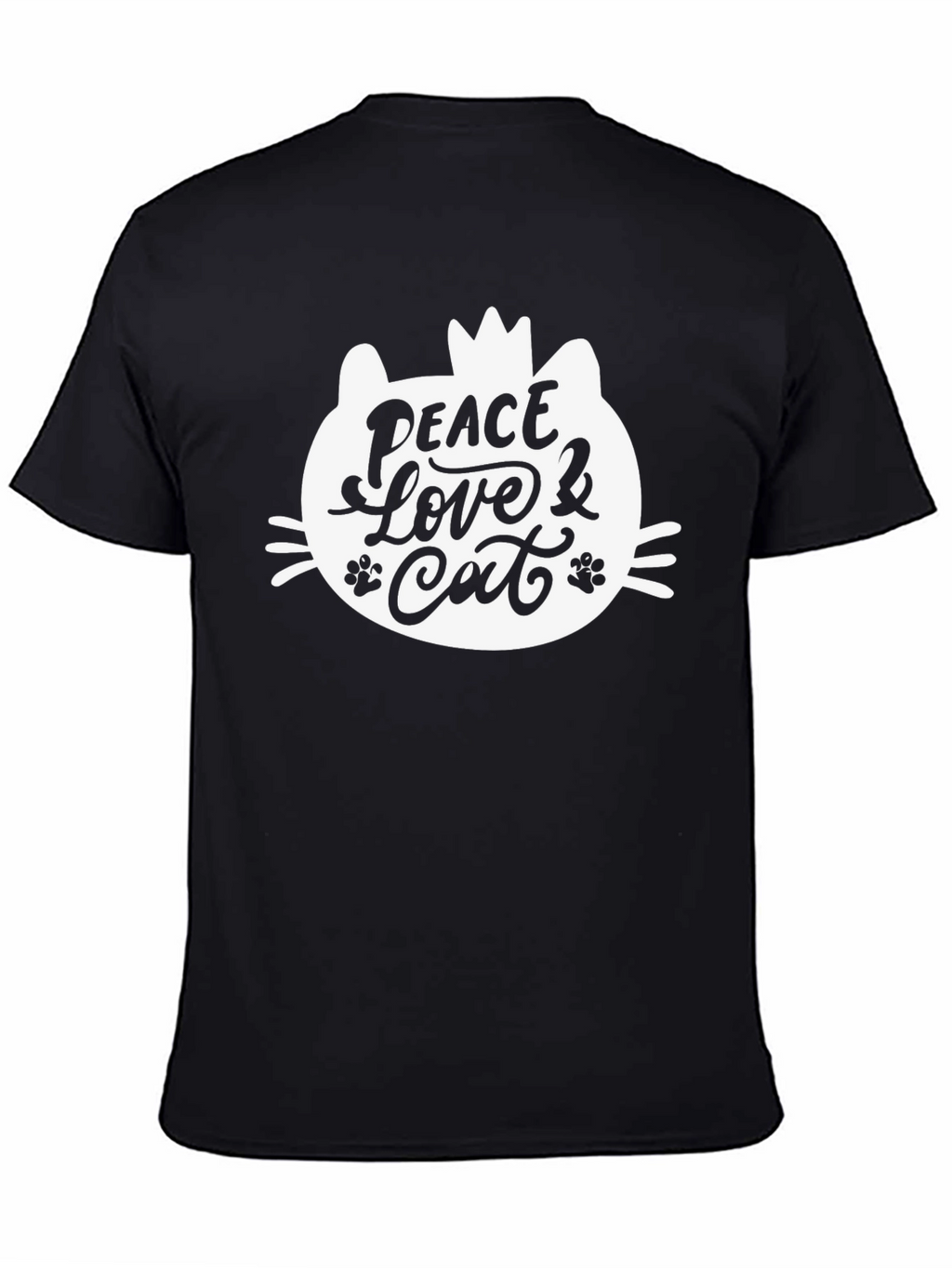 Peace Love Cat T-Shirt - Cute Graphic Tee