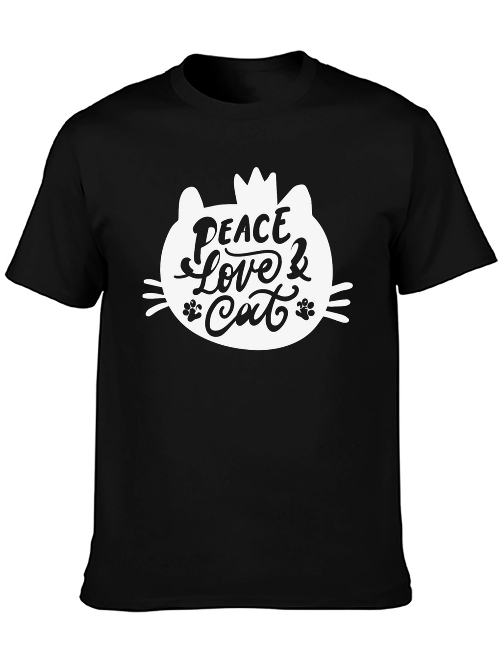 Peace Love Cat T-Shirt - Cute Graphic Tee