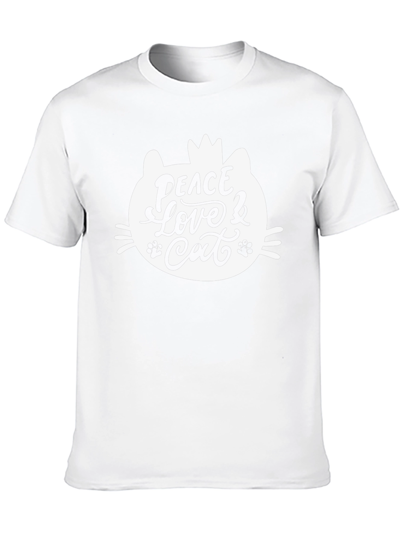 Peace Love Cat T-Shirt - Cute Graphic Tee