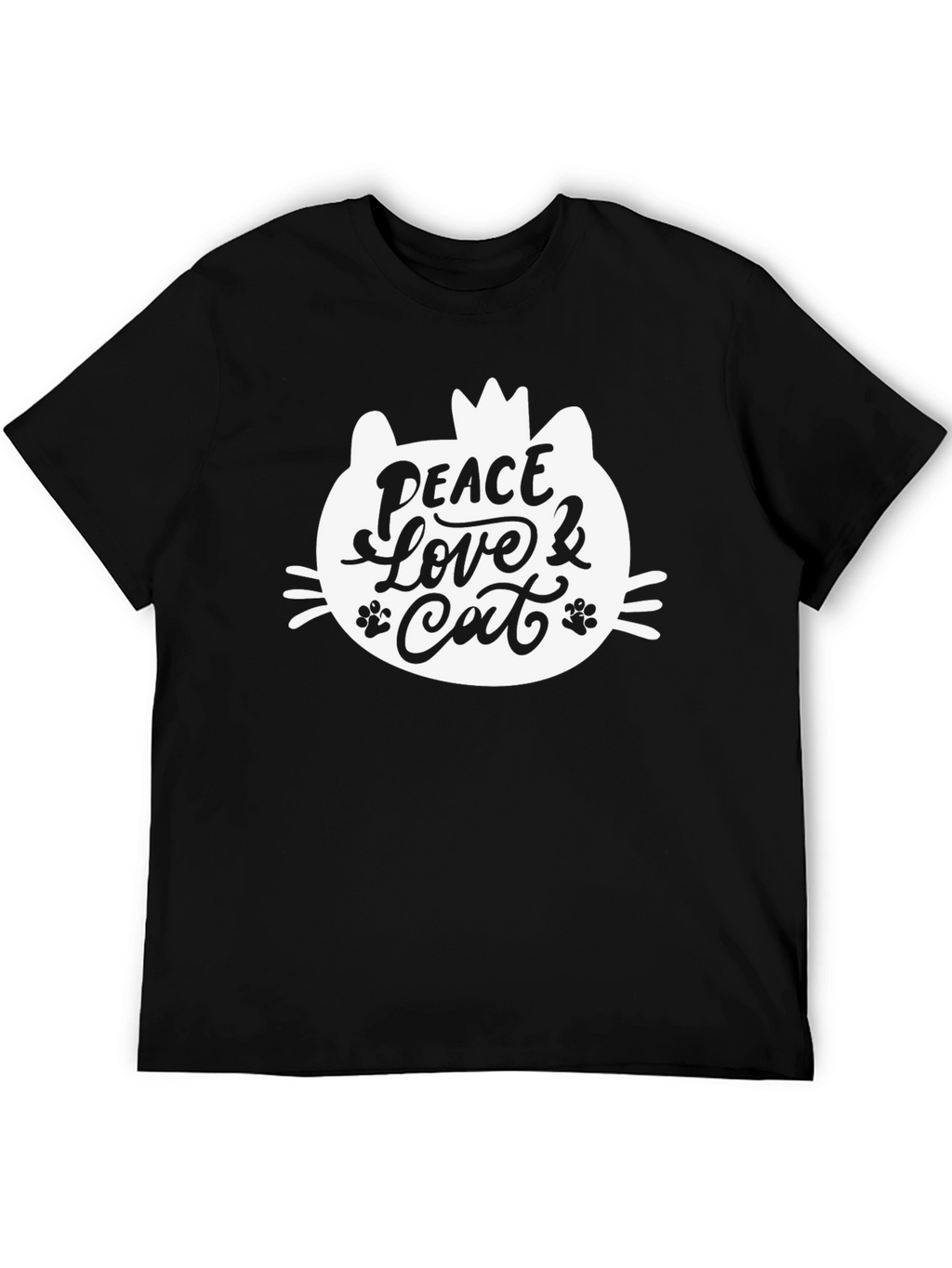 Peace Love Cat T-Shirt - Cute Graphic Tee