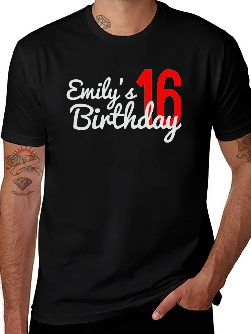 Emilys 16th Birthday T-Shirt - Black