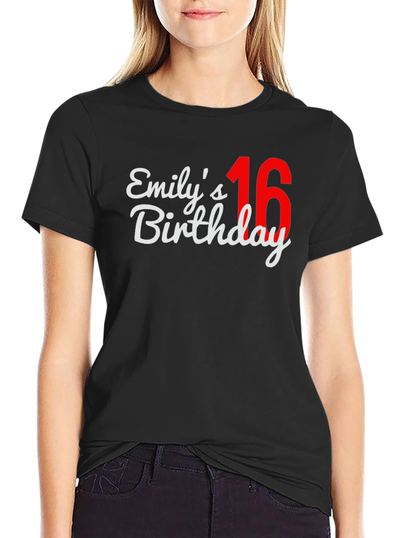 Emilys 16th Birthday T-Shirt - Black