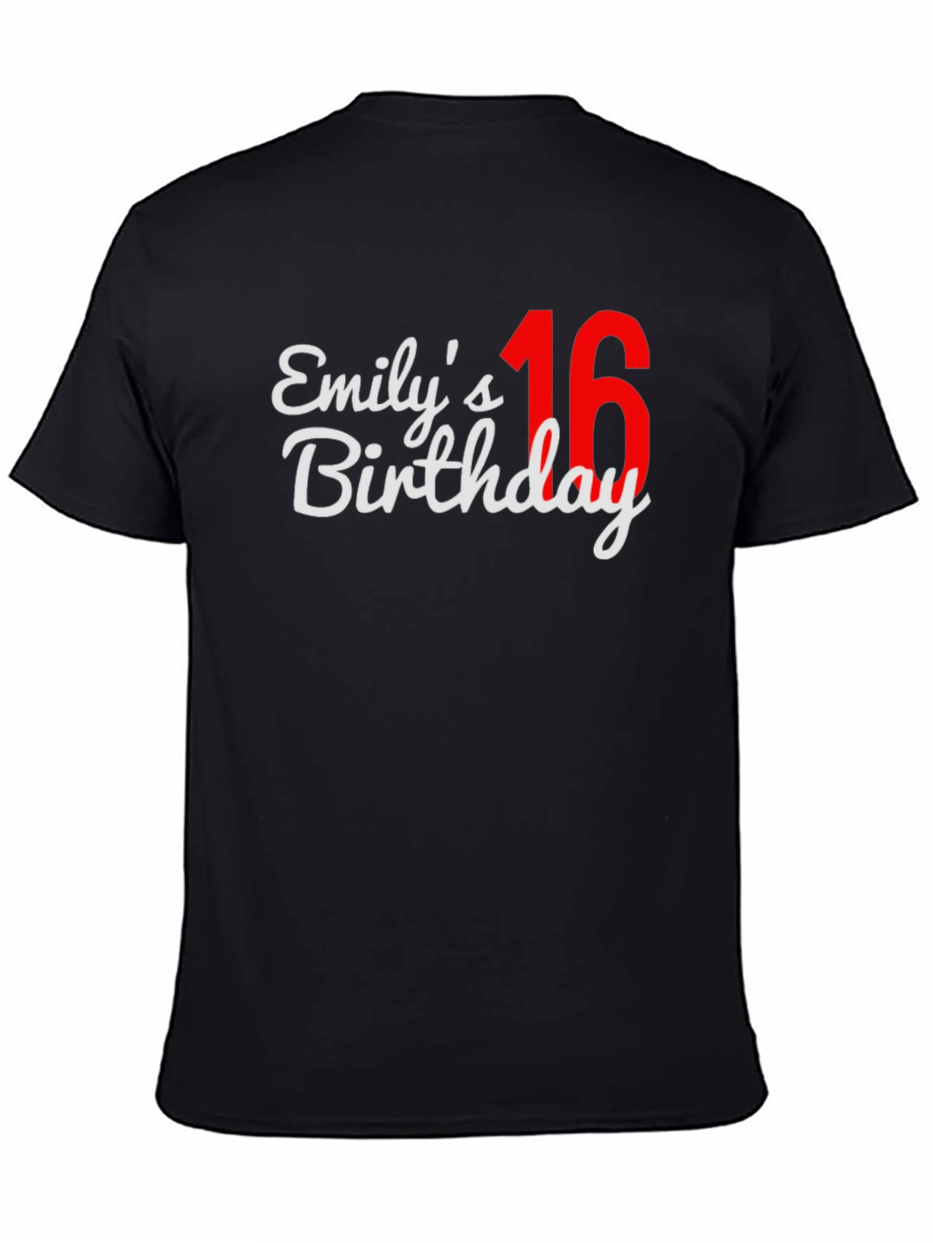 Emilys 16th Birthday T-Shirt - Black