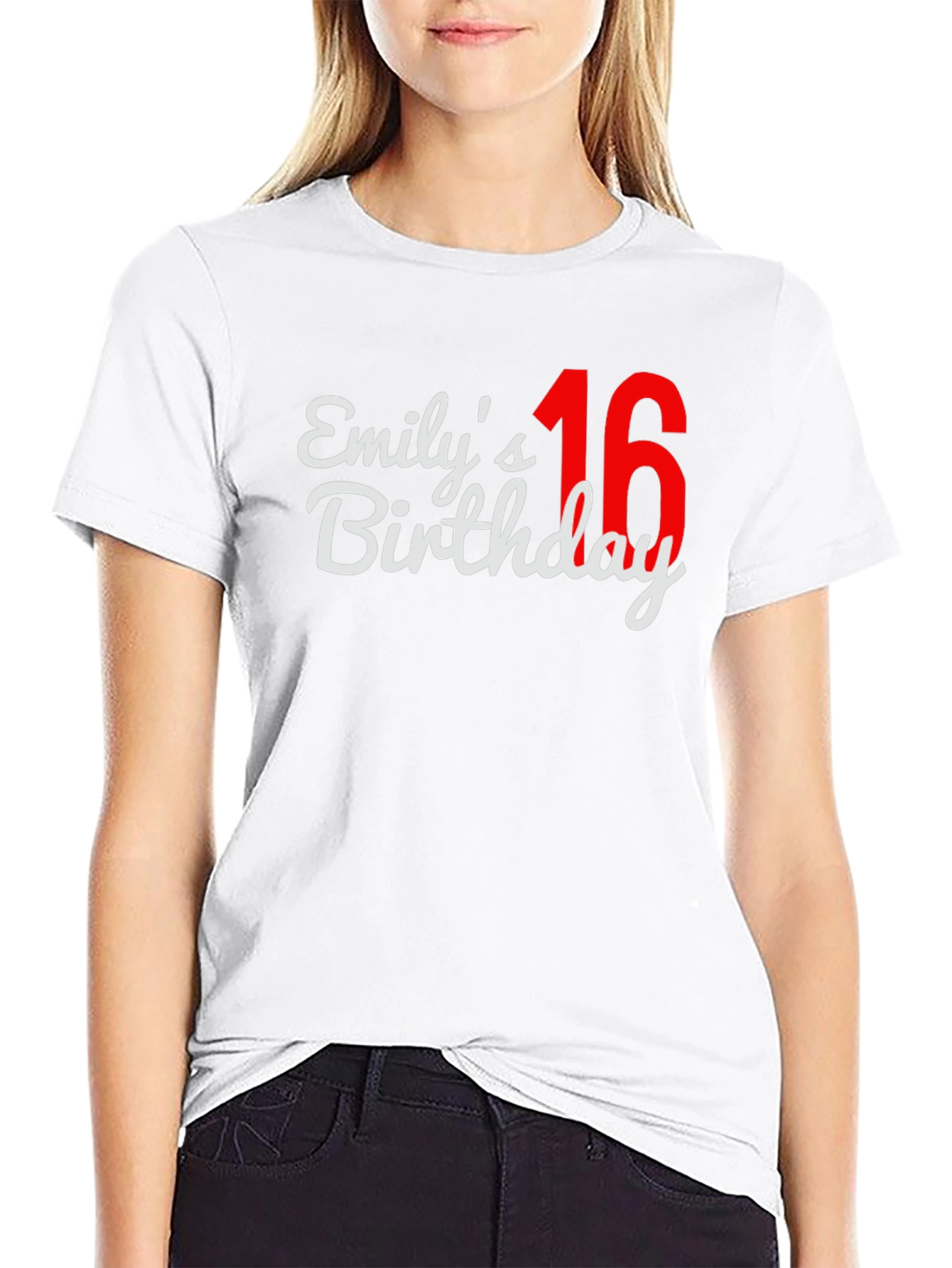 Emilys 16th Birthday T-Shirt - Black