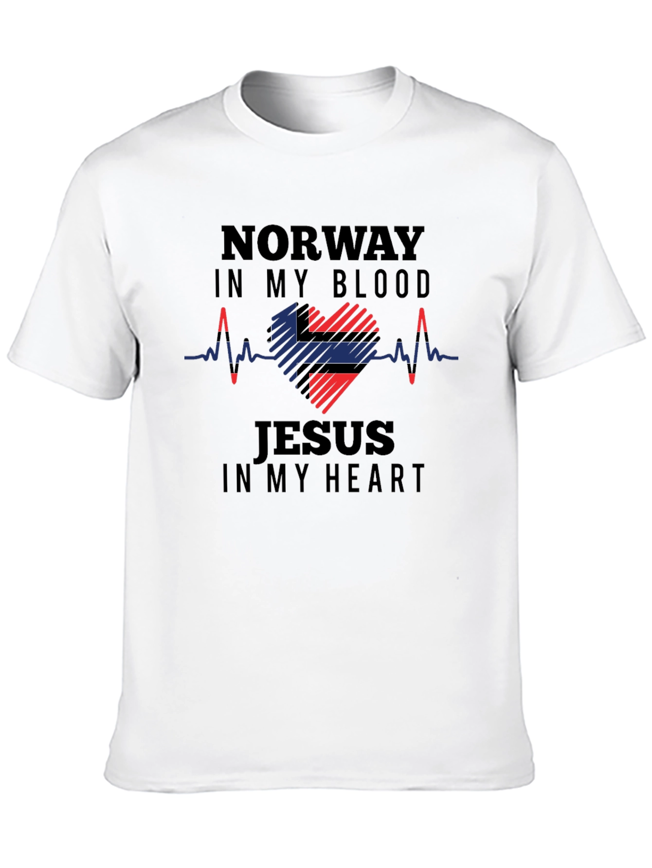 Norway in my Blood Jesus in my Heart T-Shirt