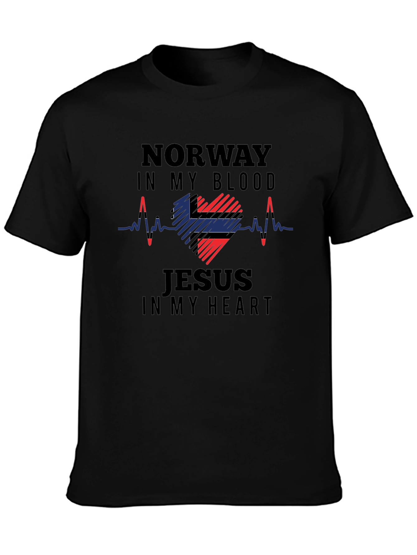 Norway in my Blood Jesus in my Heart T-Shirt