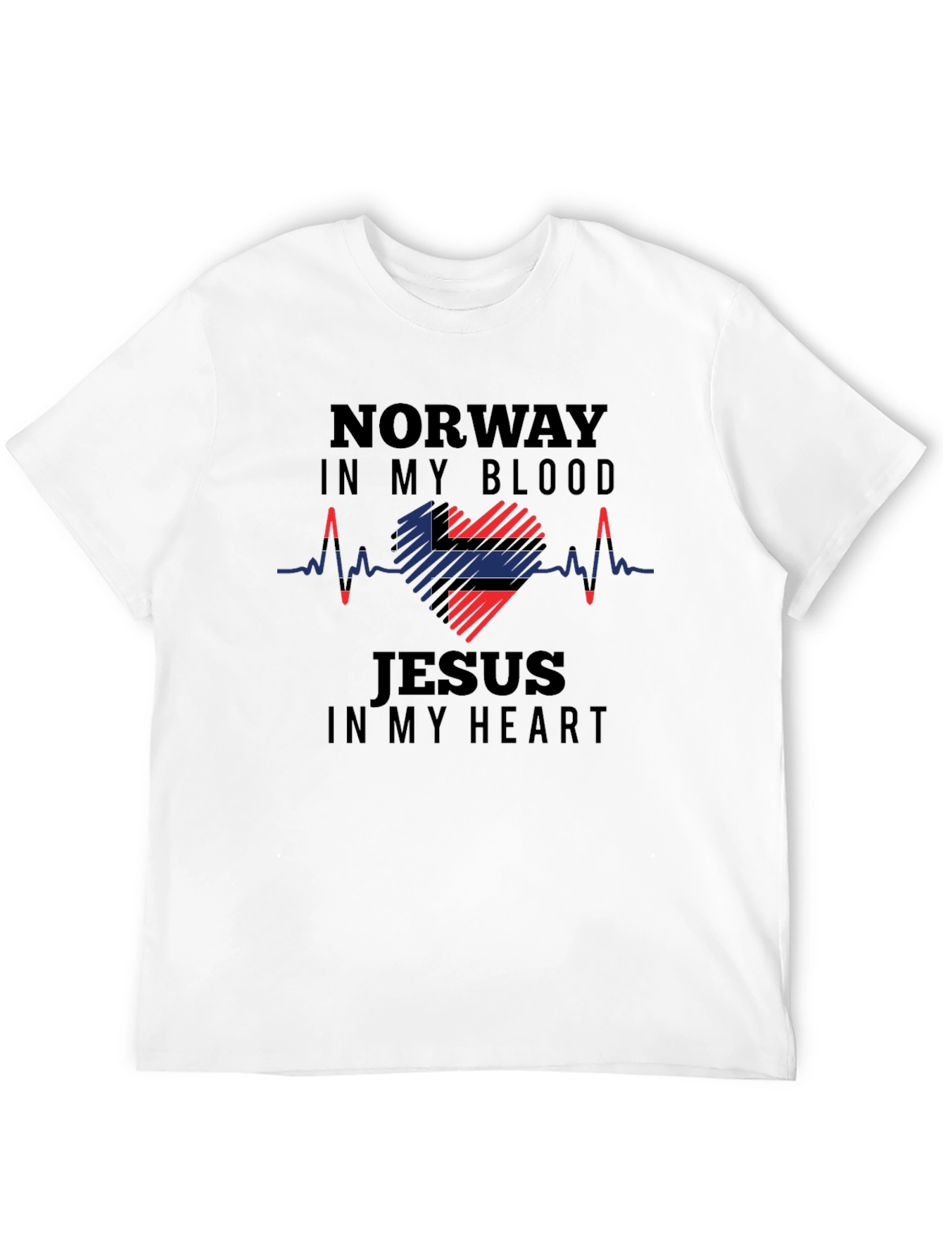 Norway in my Blood Jesus in my Heart T-Shirt