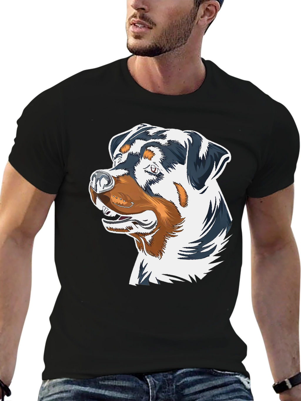 Rottweiler Dog Graphic Tee - Cool Dog Lover Shirt