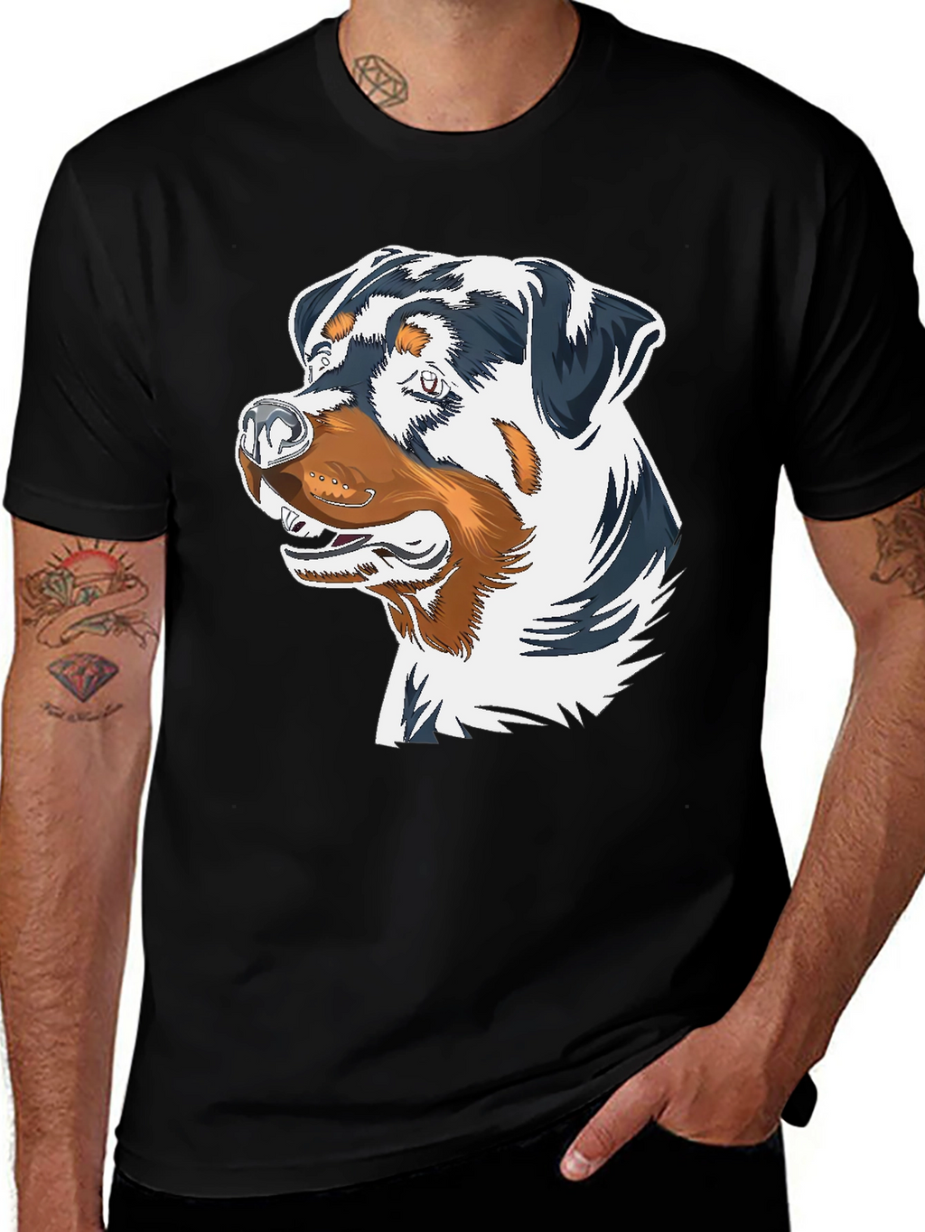 Rottweiler Dog Graphic Tee - Cool Dog Lover Shirt