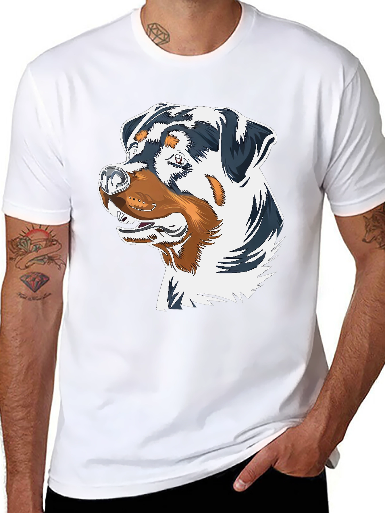 Rottweiler Dog Graphic Tee - Cool Dog Lover Shirt