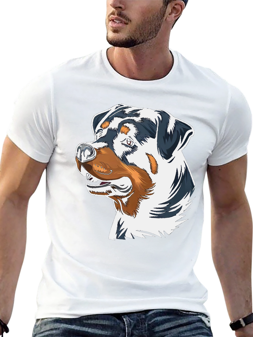 Rottweiler Dog Graphic Tee - Cool Dog Lover Shirt
