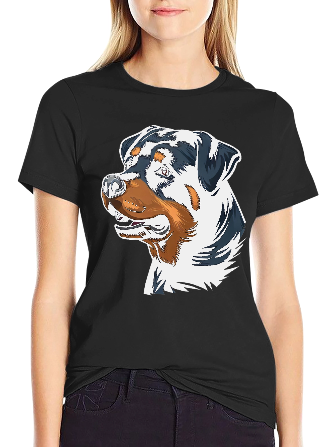 Rottweiler Dog Graphic Tee - Cool Dog Lover Shirt
